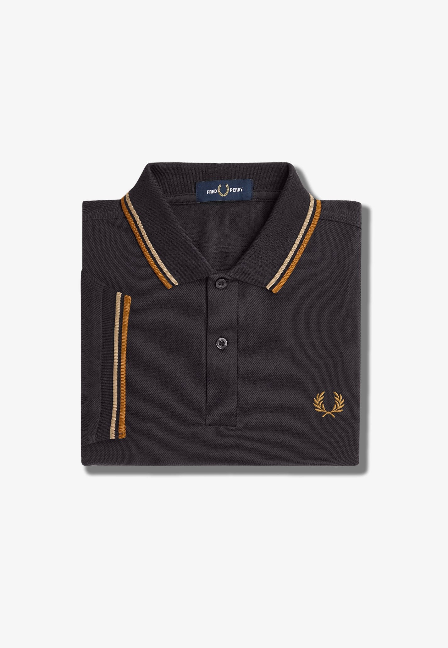 Fred Perry - Twin Tipped Anchor Grey/Warm Stone/Dark Caramel - Polo | Men-Image