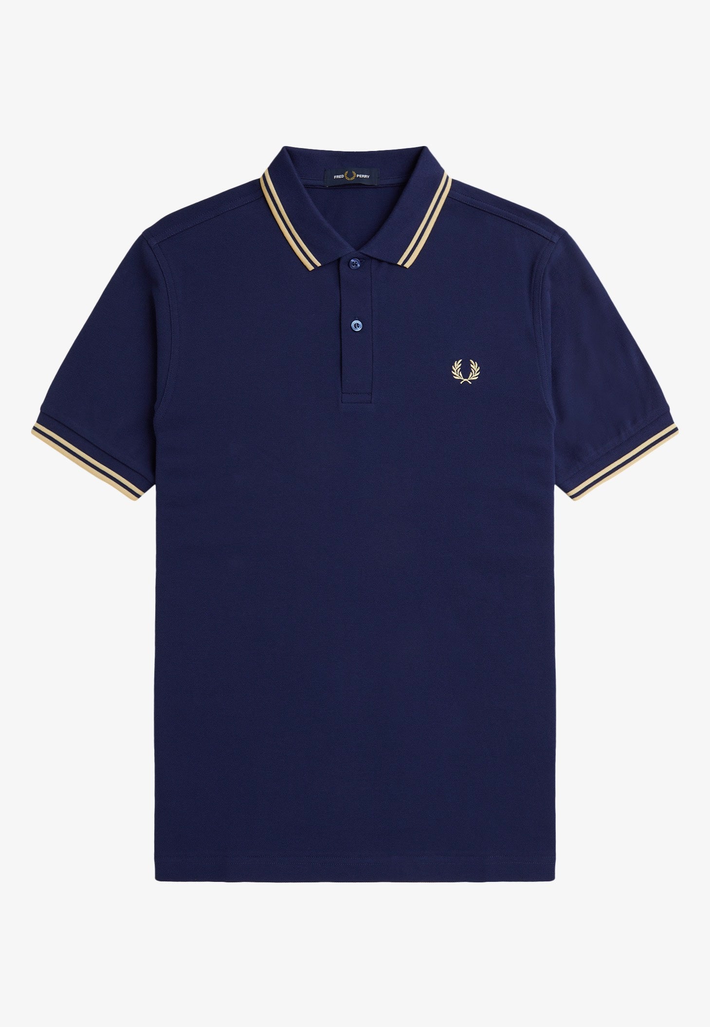 Fred Perry - Twin Tipped French Navy/Ice Cream - Polo | Men-Image