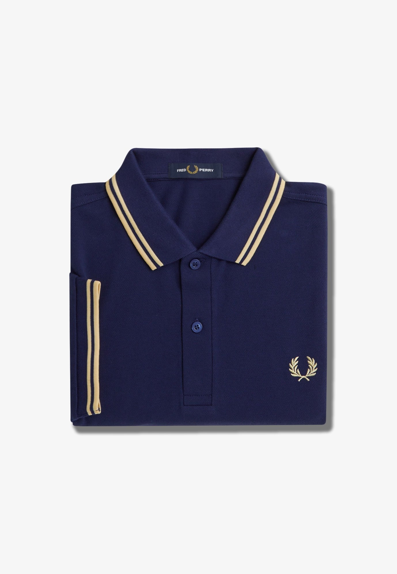 Fred Perry - Twin Tipped French Navy/Ice Cream - Polo | Men-Image