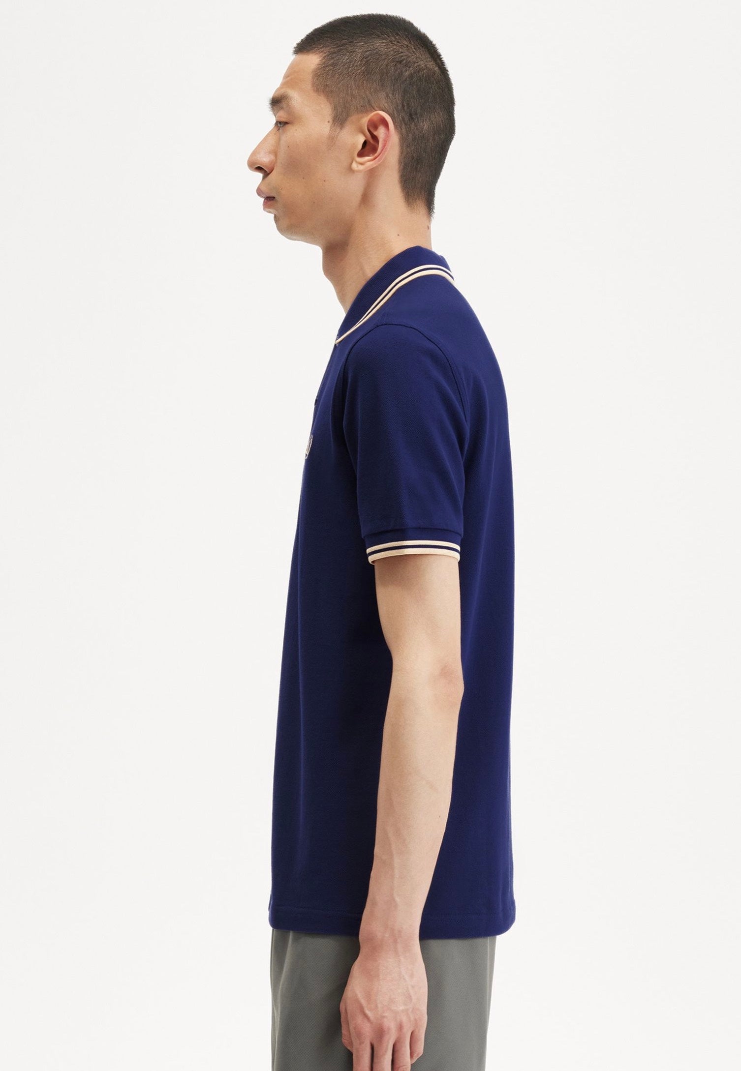 Fred Perry - Twin Tipped French Navy/Ice Cream - Polo | Men-Image