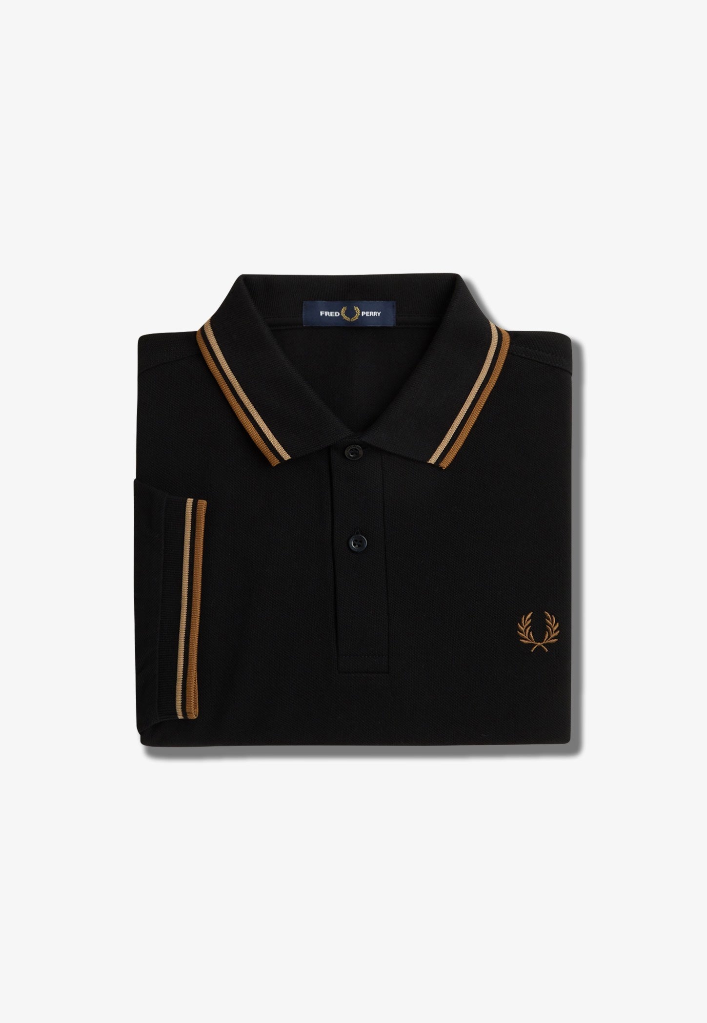 Fred Perry - Twin Tipped Black/Warm Stone/Shaded Stone - Polo | Men-Image