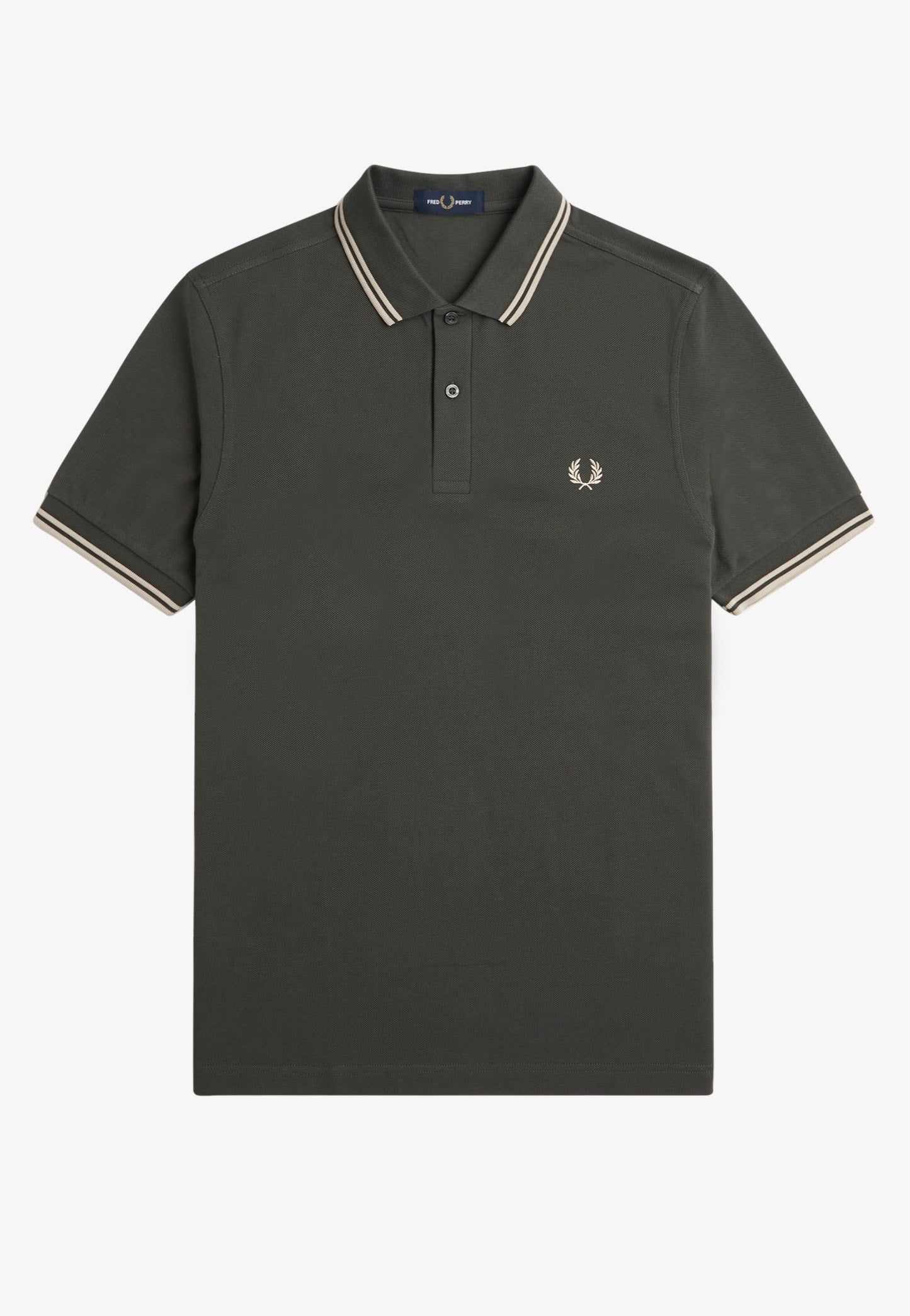 Fred Perry - Twin Tipped Field Green/Oatmeal - Polo | Men-Image