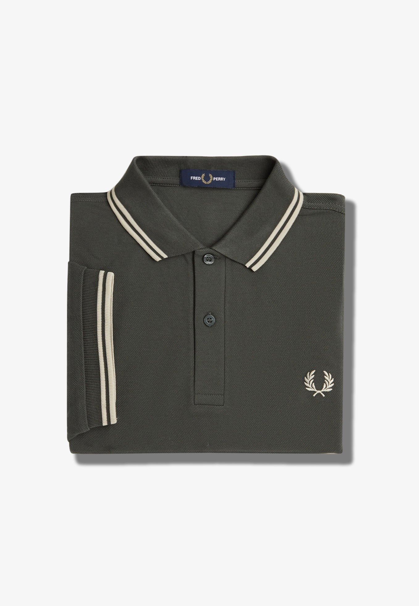 Fred Perry - Twin Tipped Field Green/Oatmeal - Polo | Men-Image