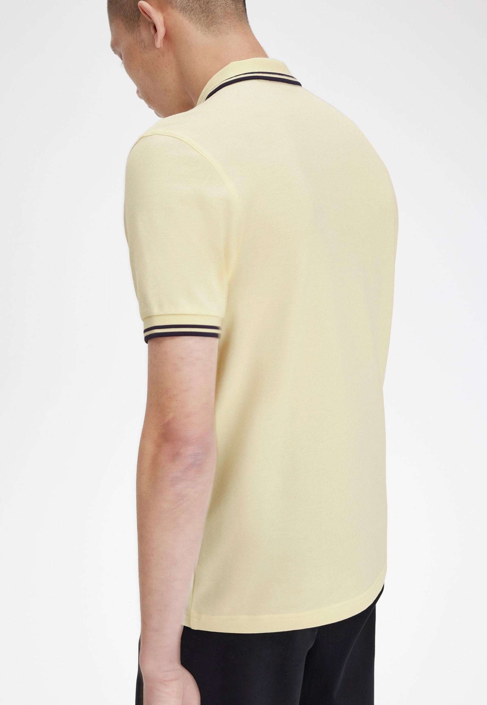 Fred Perry - Twin Tipped Ice Cream/French Navy - Polo | Men-Image