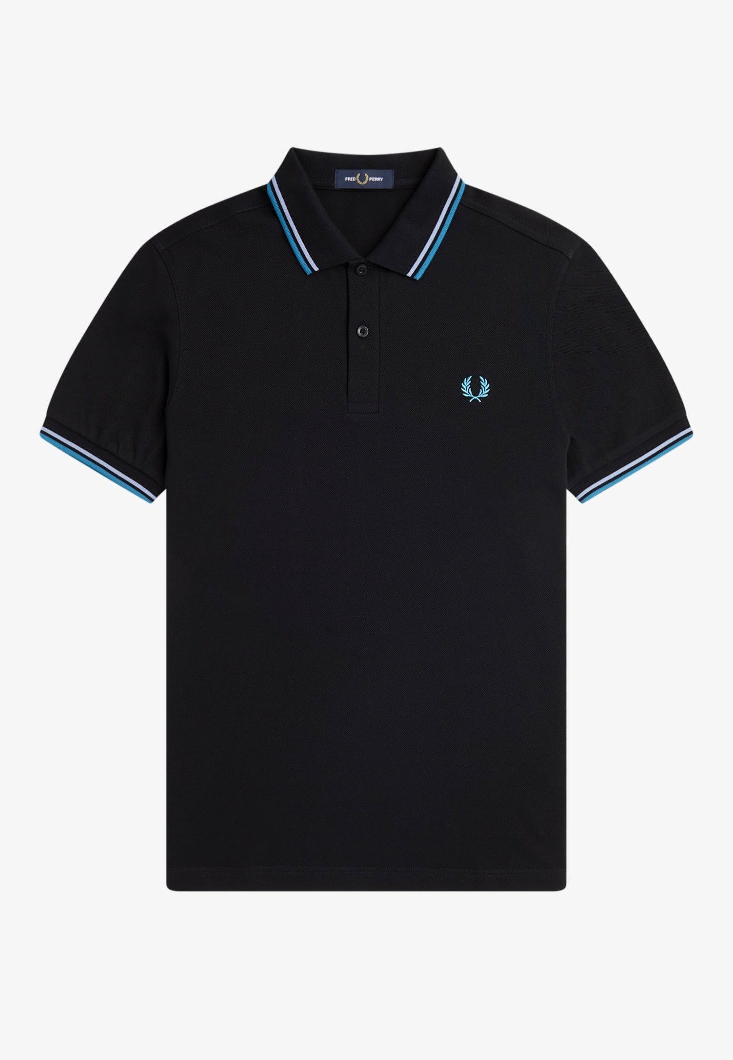 Fred Perry - Twin Tipped Black/Light Smoke/Runaway Bay Ocean - Polo | Men-Image