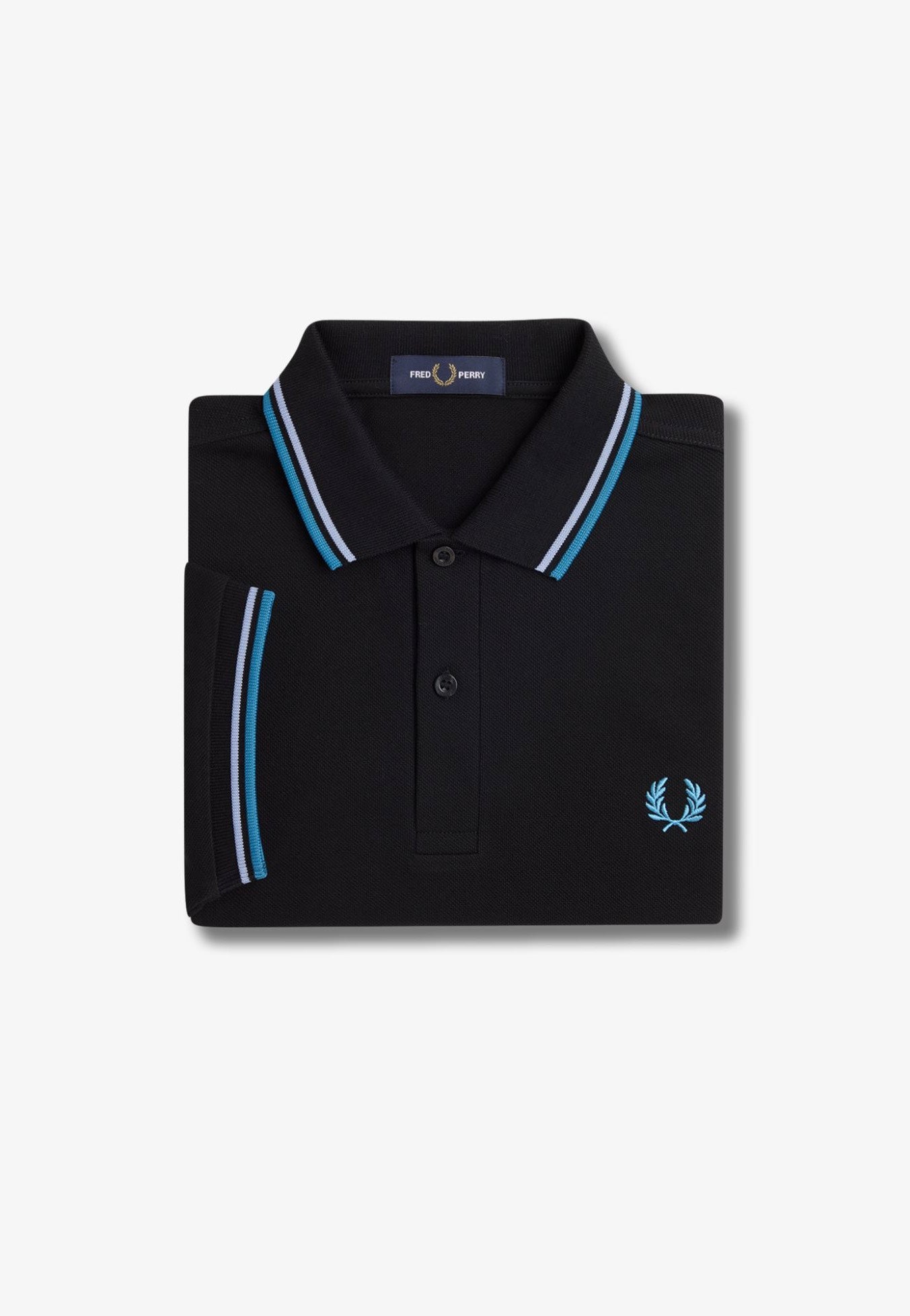 Fred Perry - Twin Tipped Black/Light Smoke/Runaway Bay Ocean - Polo | Men-Image