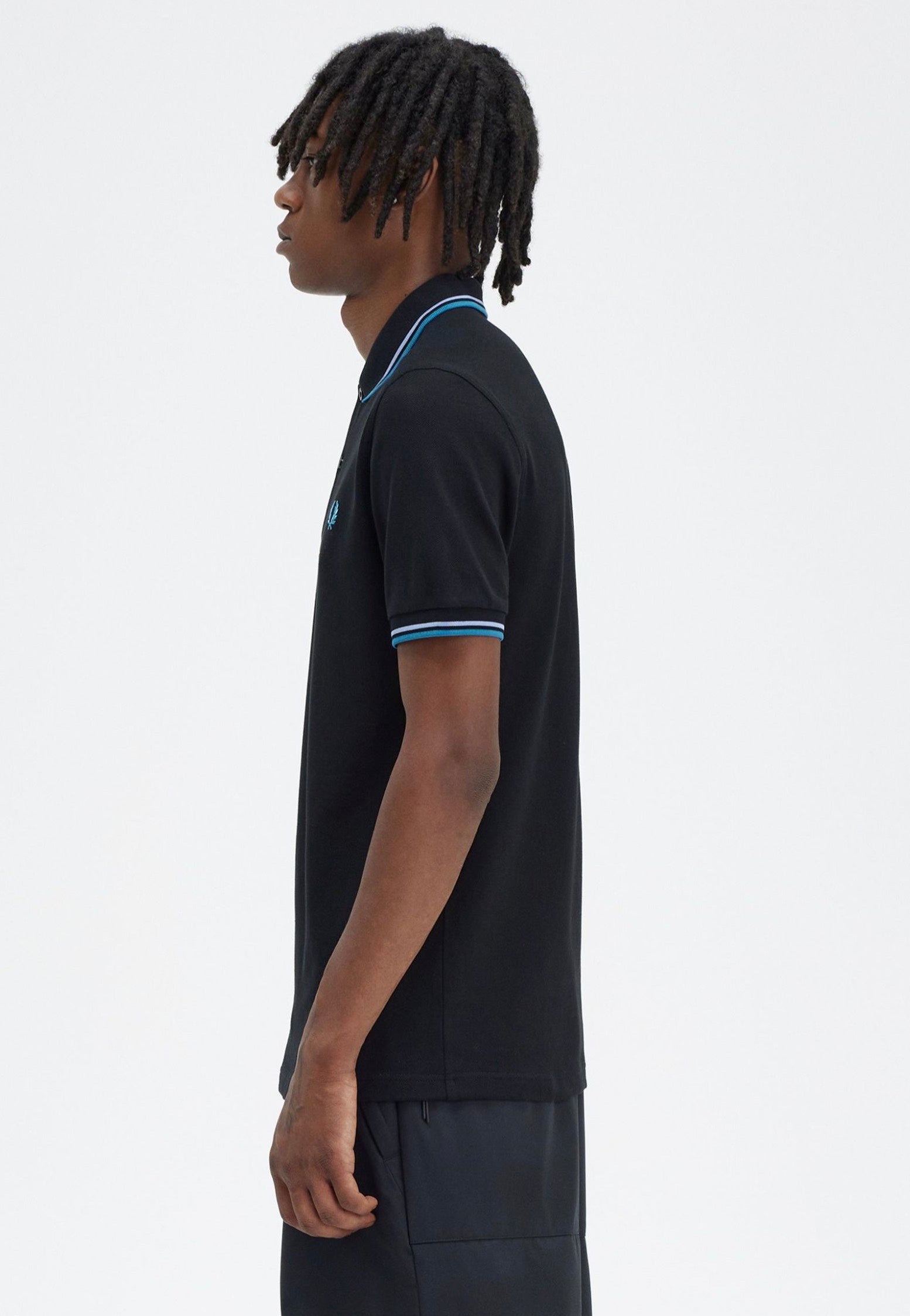 Fred Perry - Twin Tipped Black/Light Smoke/Runaway Bay Ocean - Polo | Men-Image