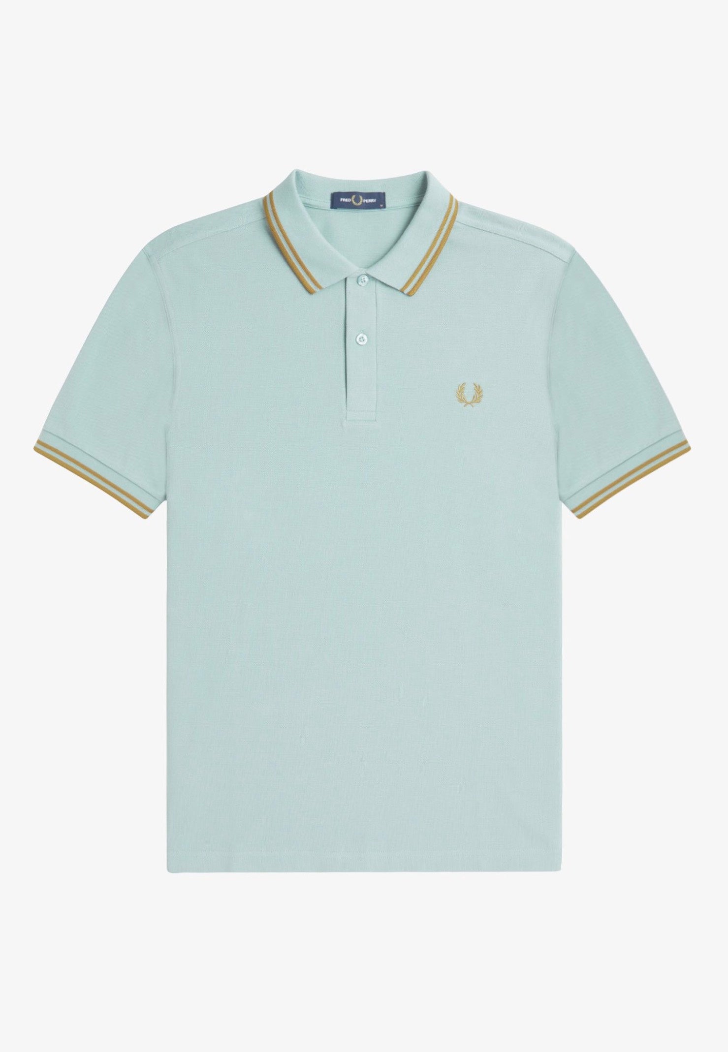 Fred Perry - Twin Tipped Silver Blue/Dark Caramel - Polo | Men-Image