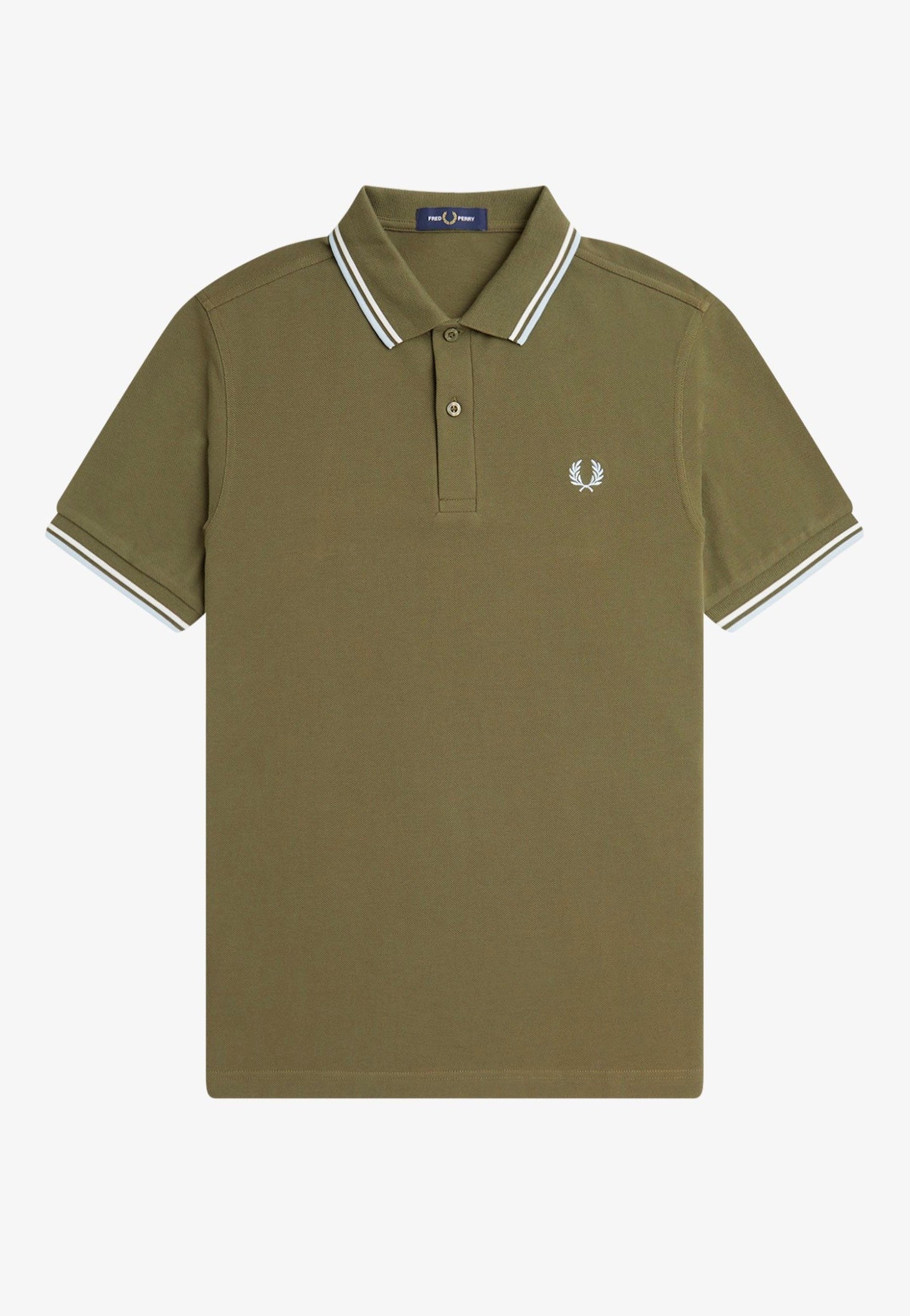 Fred Perry - Twin Tipped Uniform Green/Snow White/Light Ice - Polo | Men-Image