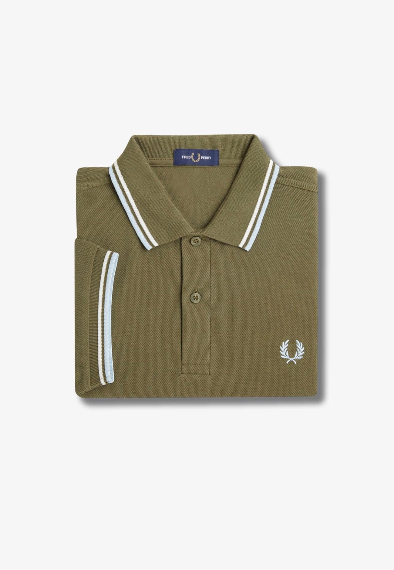 Fred Perry - Twin Tipped Uniform Green/Snow White/Light Ice - Polo | Men-Image