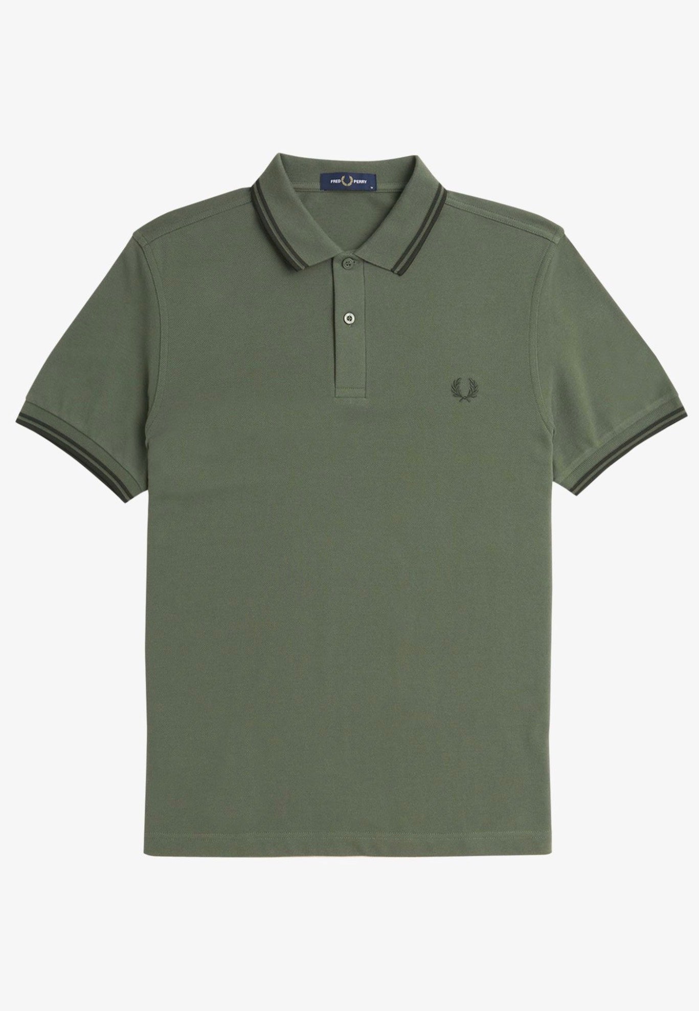 Fred Perry - Twin Tipped Laurel Wreath Green/Night Green/Night Green - Polo | Men-Image