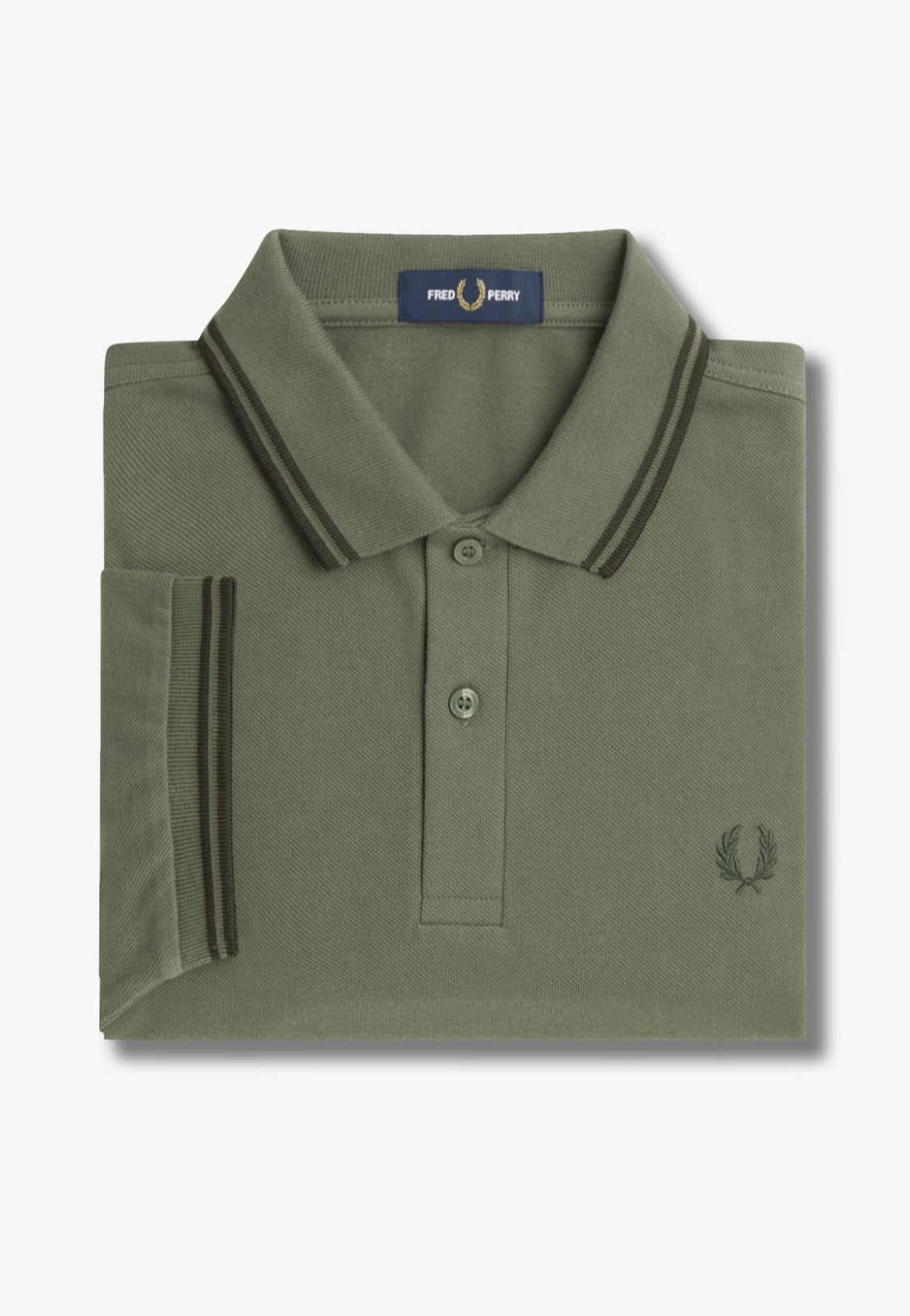 Fred Perry - Twin Tipped Laurel Wreath Green/Night Green/Night Green - Polo | Men-Image