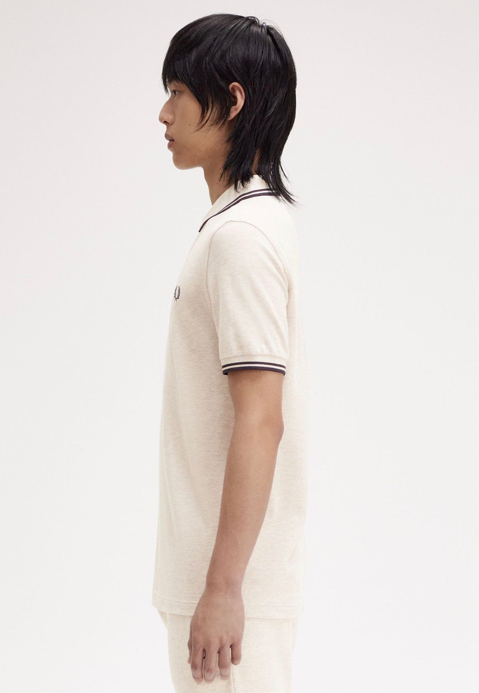 Fred Perry - Twin Tipped Porridge Marl/Anchor Grey/Anchor Grey - Polo | Men-Image