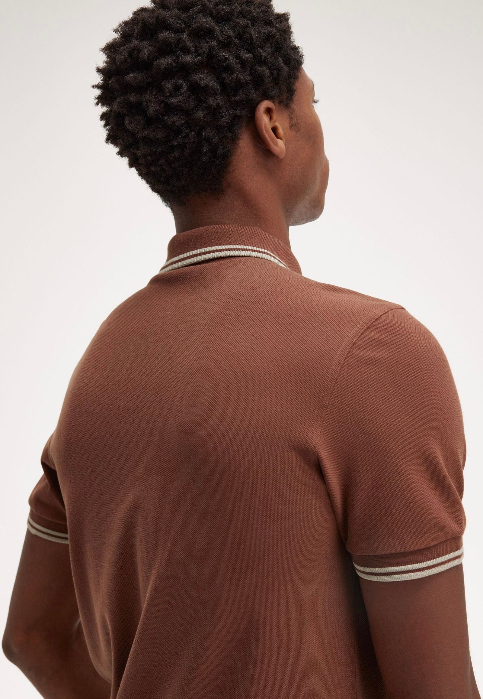 Fred Perry - Twin Tipped Whisky Brown/Porridge Marl/Porridge Marl - Polo | Men-Image