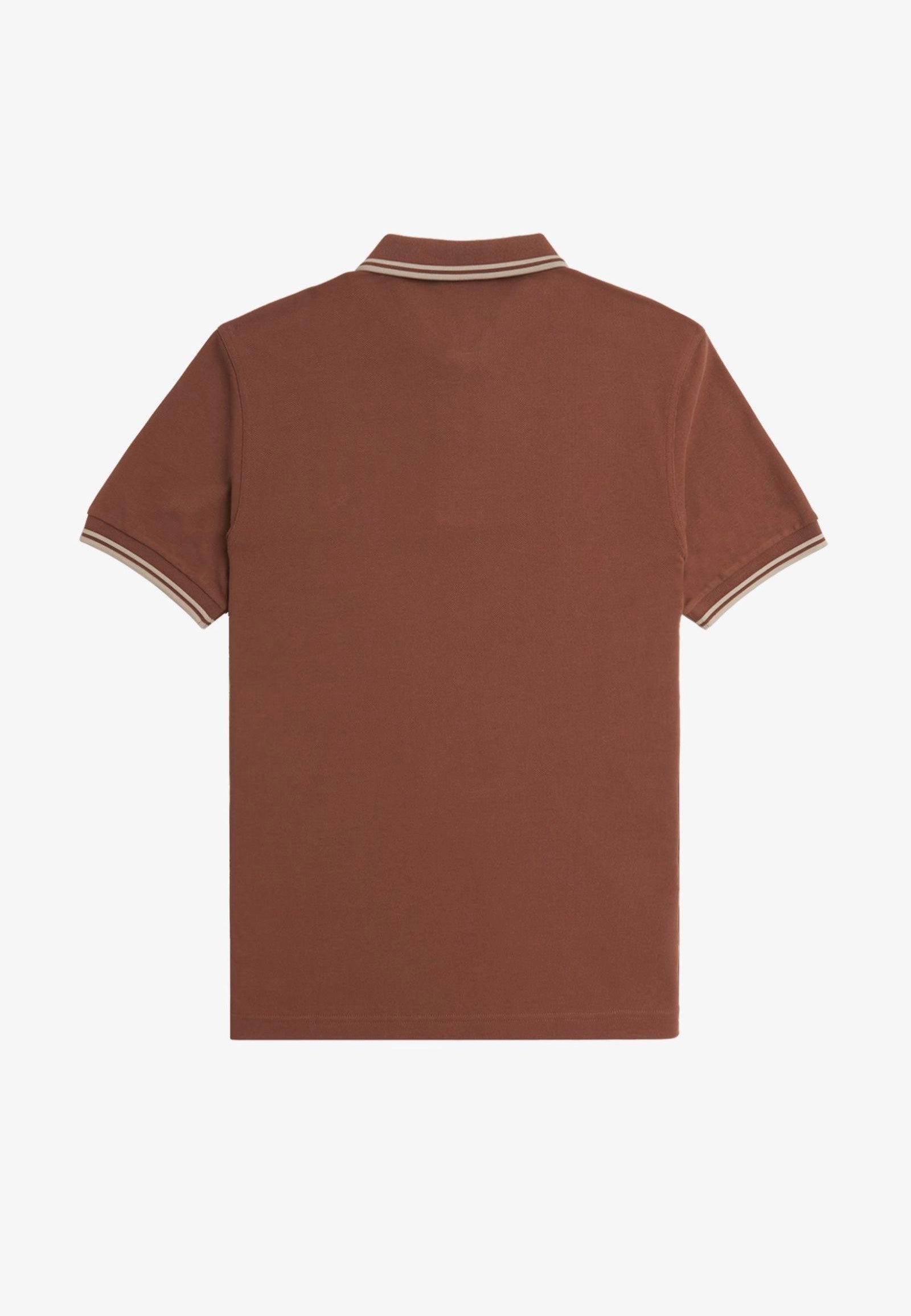 Fred Perry - Twin Tipped Whisky Brown/Porridge Marl/Porridge Marl - Polo | Men-Image