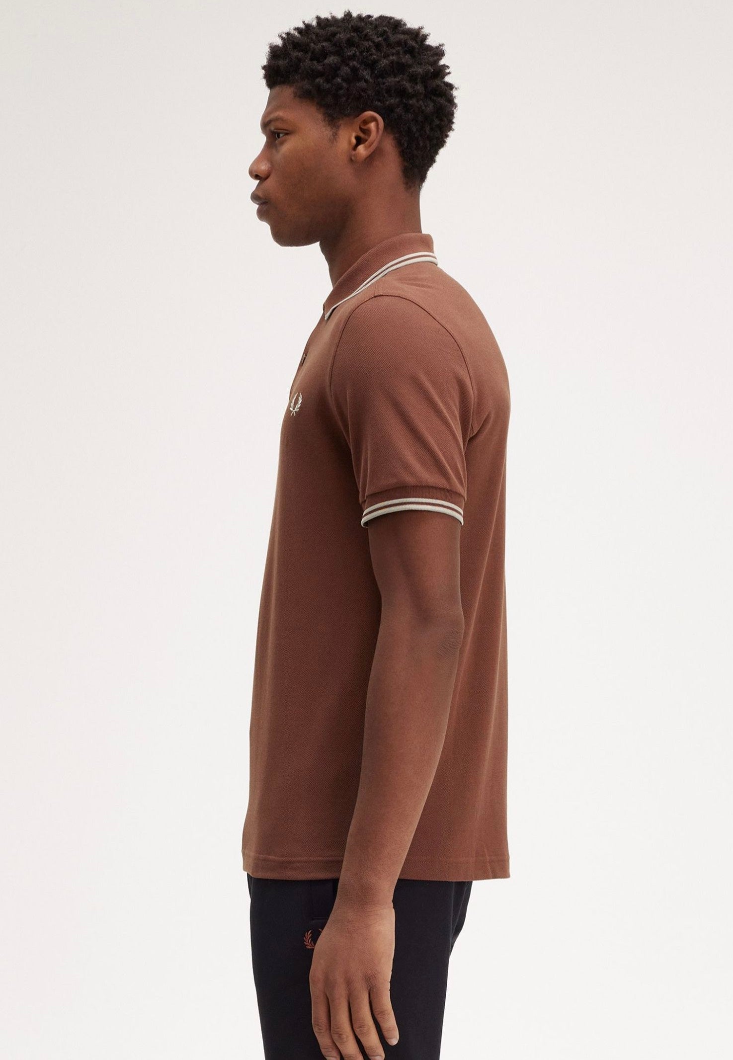 Fred Perry - Twin Tipped Whisky Brown/Porridge Marl/Porridge Marl - Polo | Men-Image