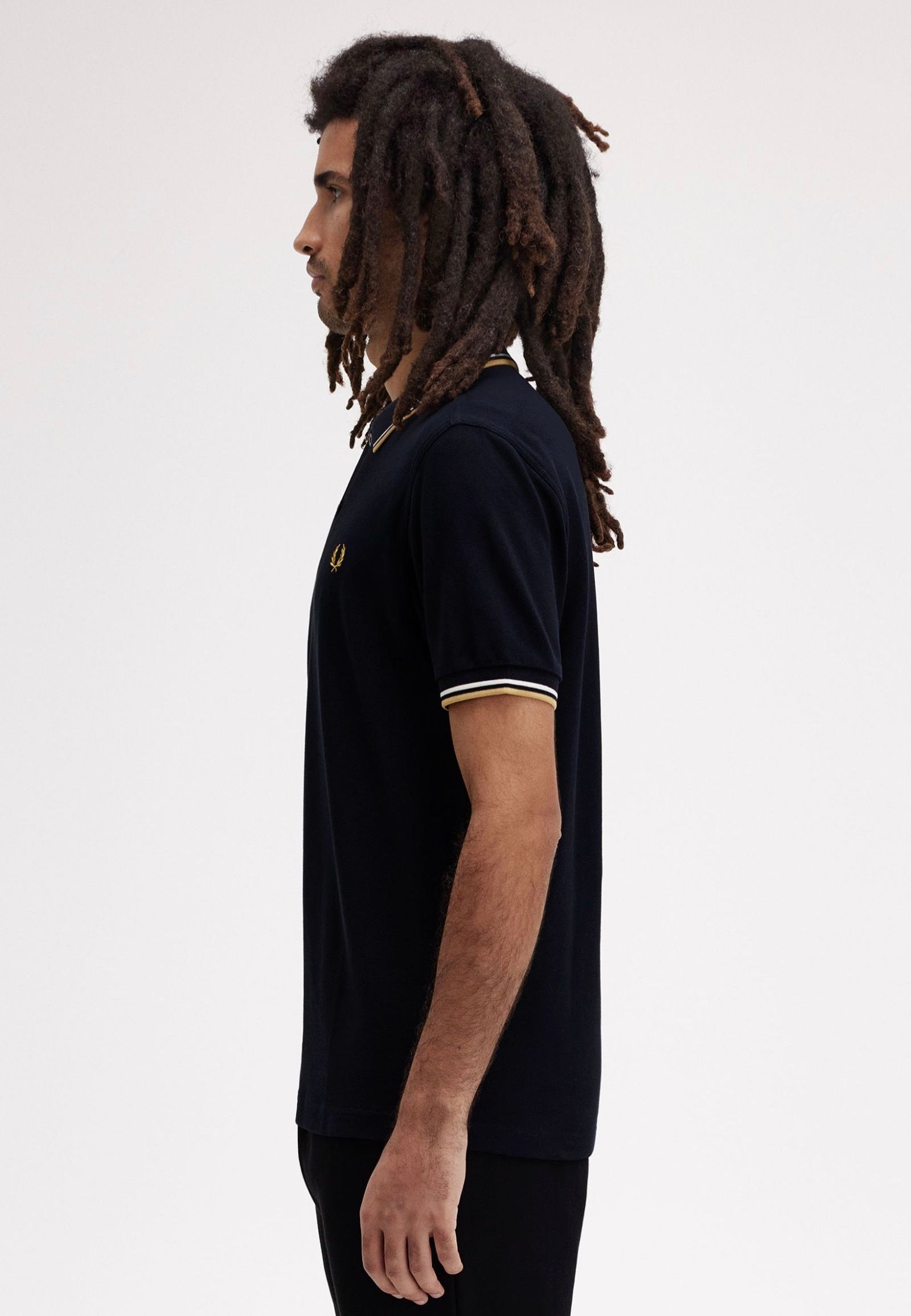 Fred Perry - Twin Tipped Navy/Ecru/Honeycomb - Polo | Men-Image