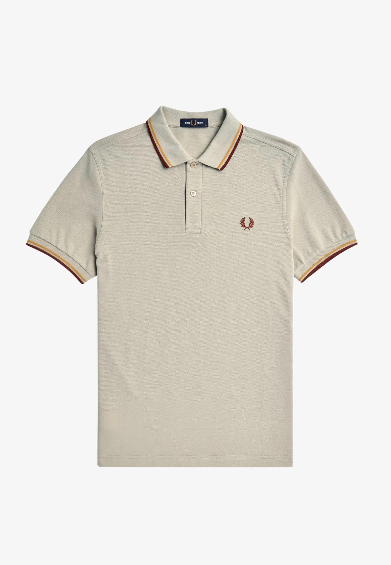 Fred Perry - Twin Tipped Oatmeal/Honeycomb/Whisky Brown - Polo | Men-Image