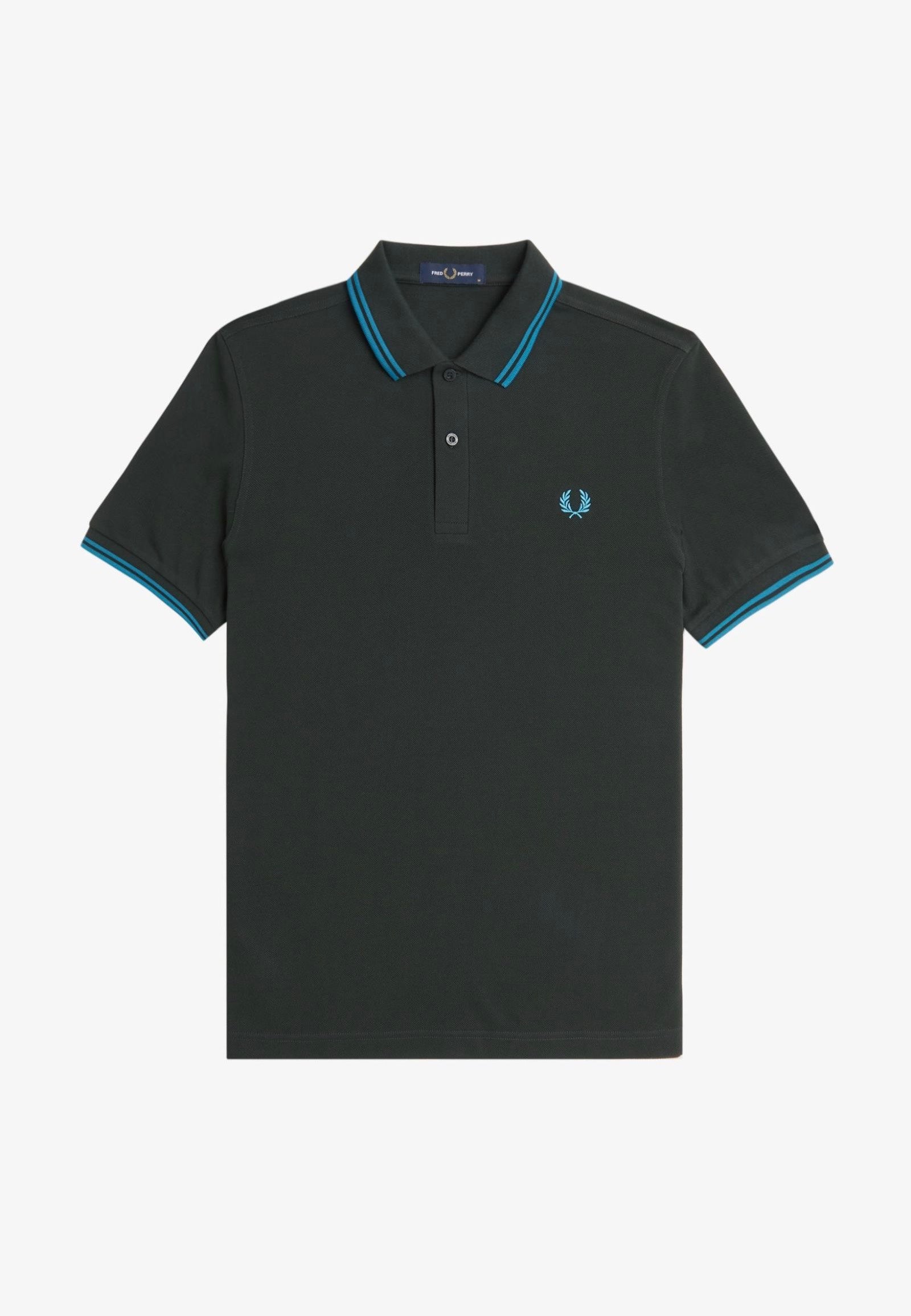 Fred Perry - Twin Tipped Night Green/Runaway Bay Ocean/Runaway Bay Ocean - Polo | Men-Image