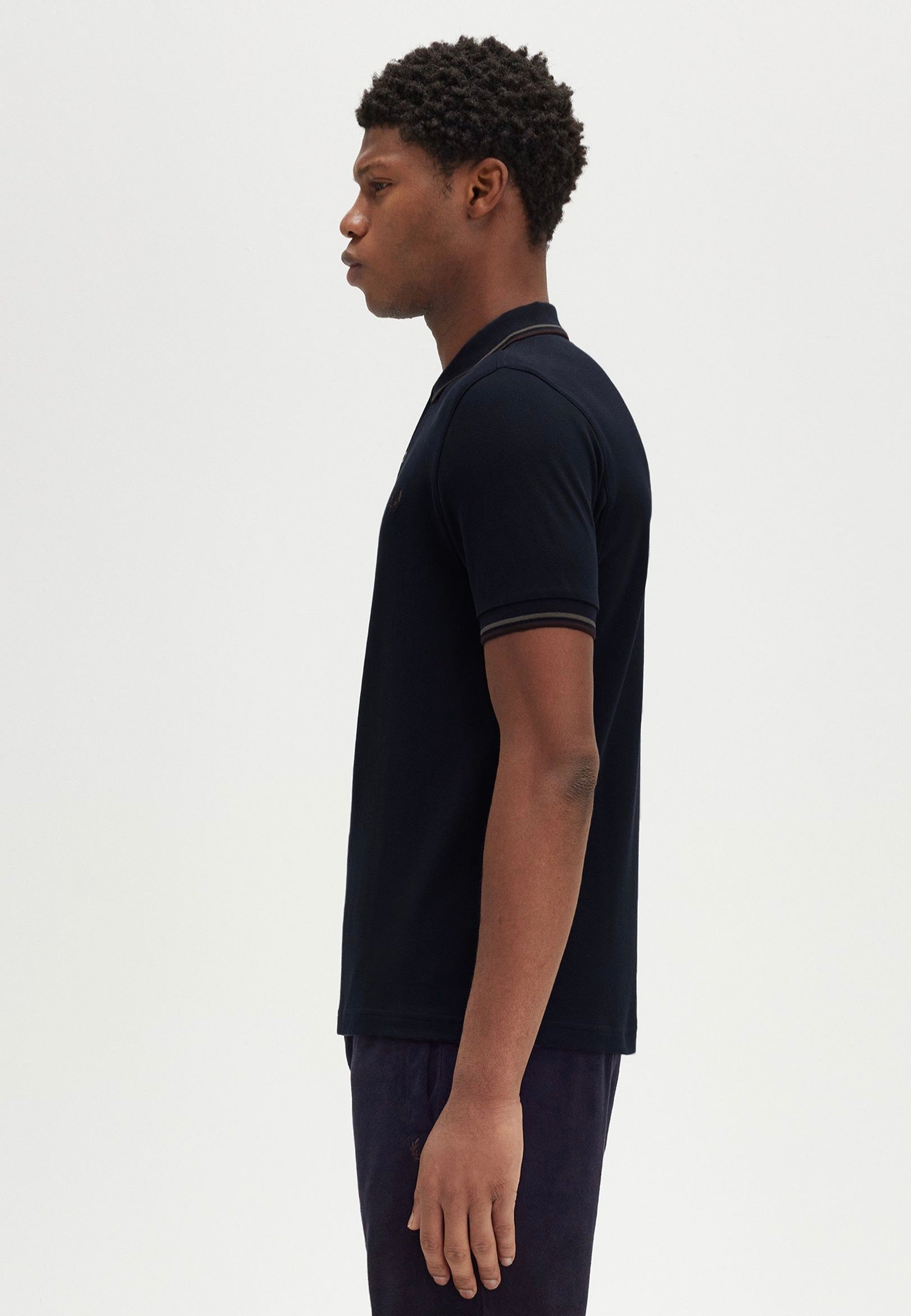 Fred Perry - Twin Tipped Navy/Laurel Wreath Green/Carrington Road Brick - Polo | Men-Image