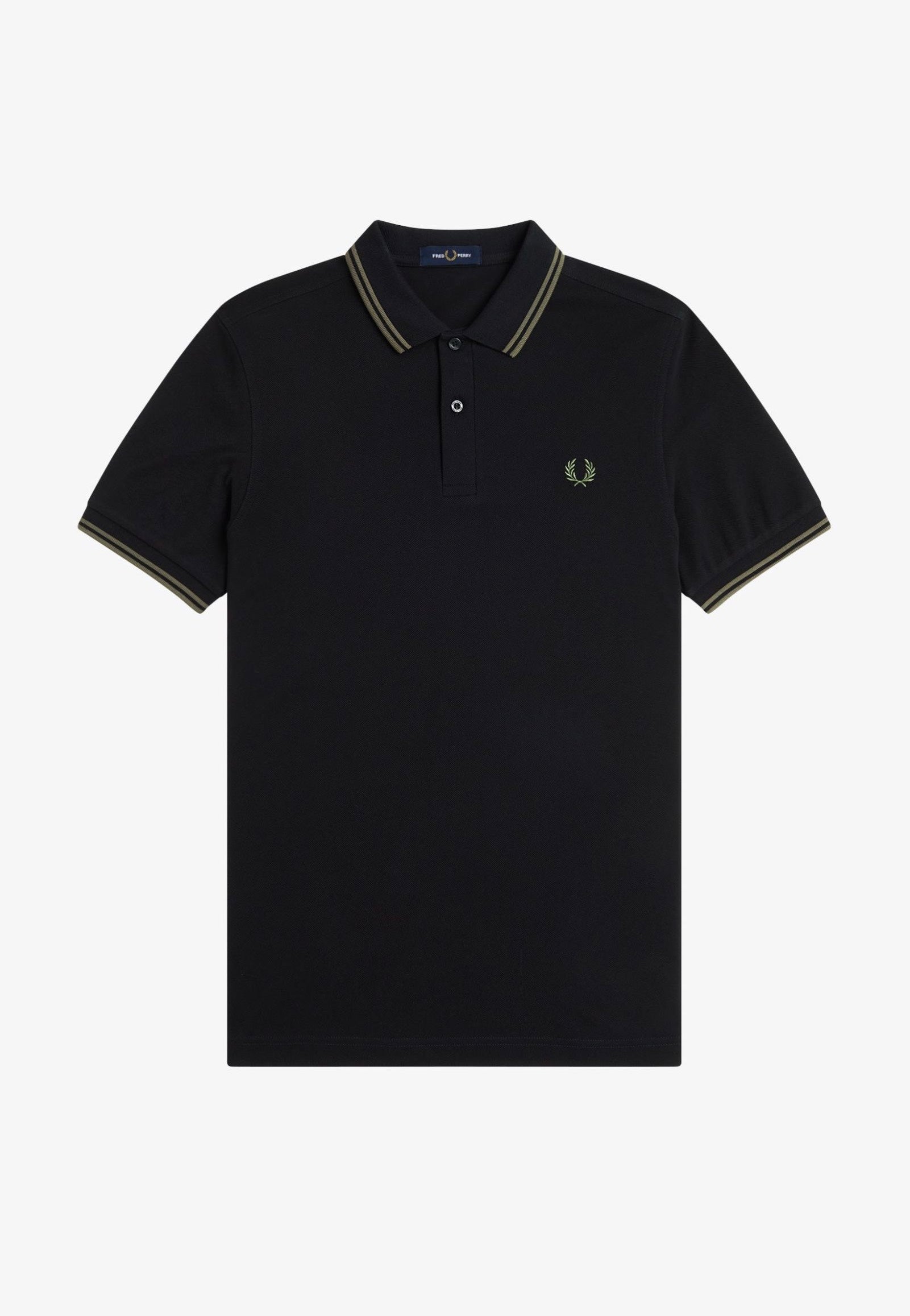 Fred Perry - The Twin Tipped Black/Lr Wgre - Polo | Men-Image