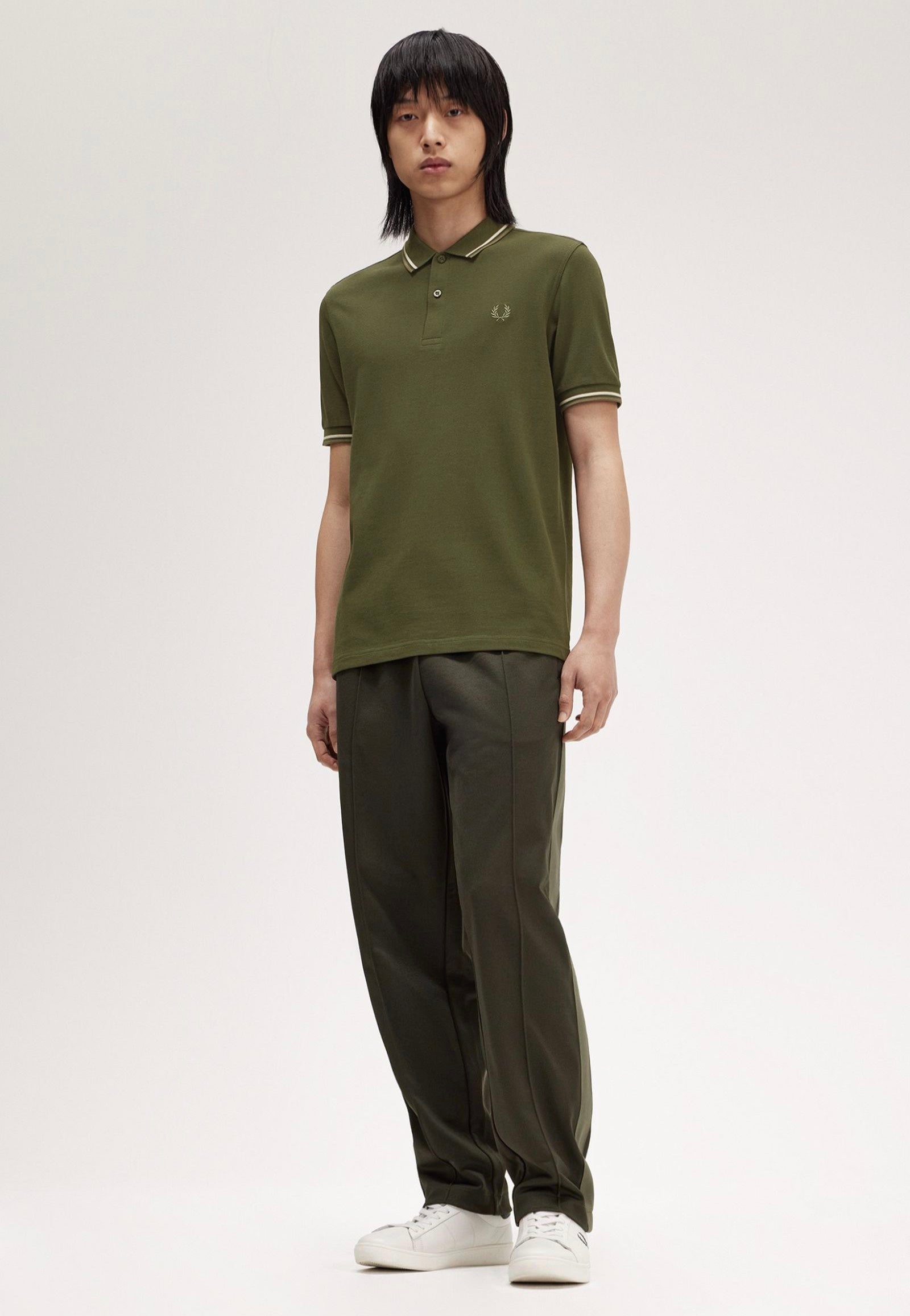 Fred Perry - The Twin Tipped Hntgrn/Loyst/Lwg - Polo | Men-Image