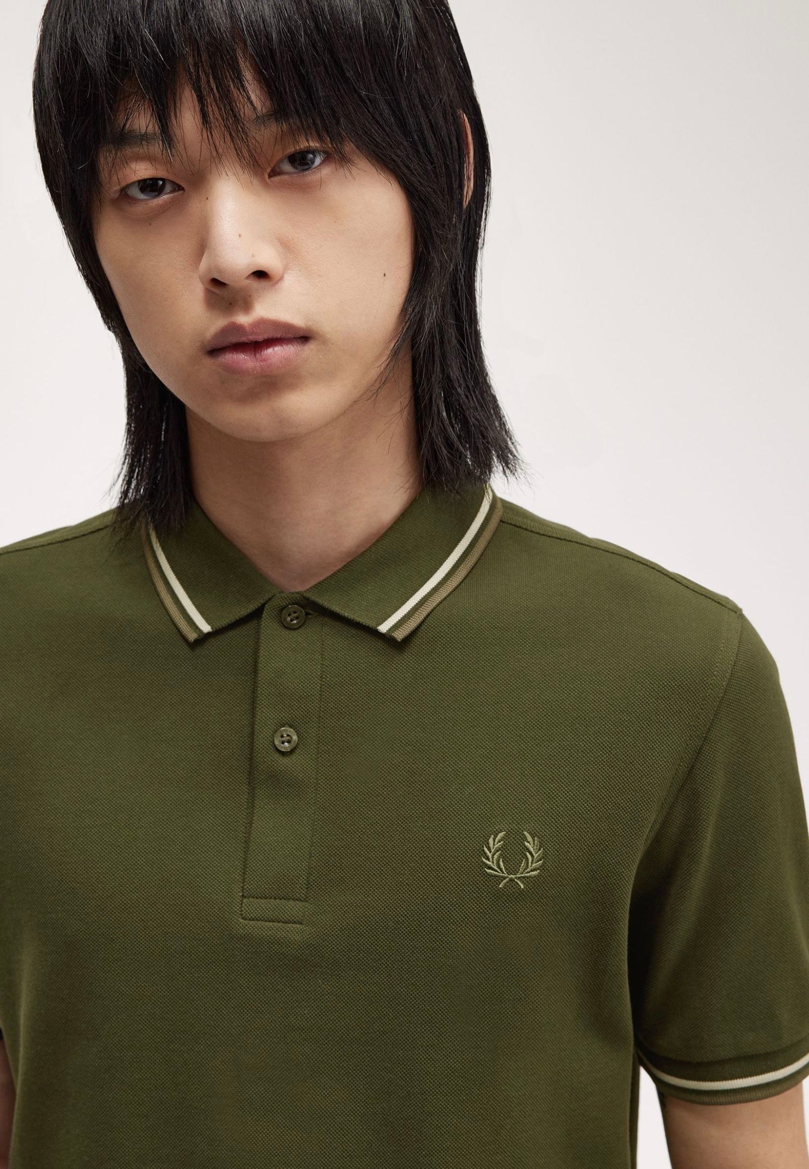 Fred Perry - The Twin Tipped Hntgrn/Loyst/Lwg - Polo | Men-Image