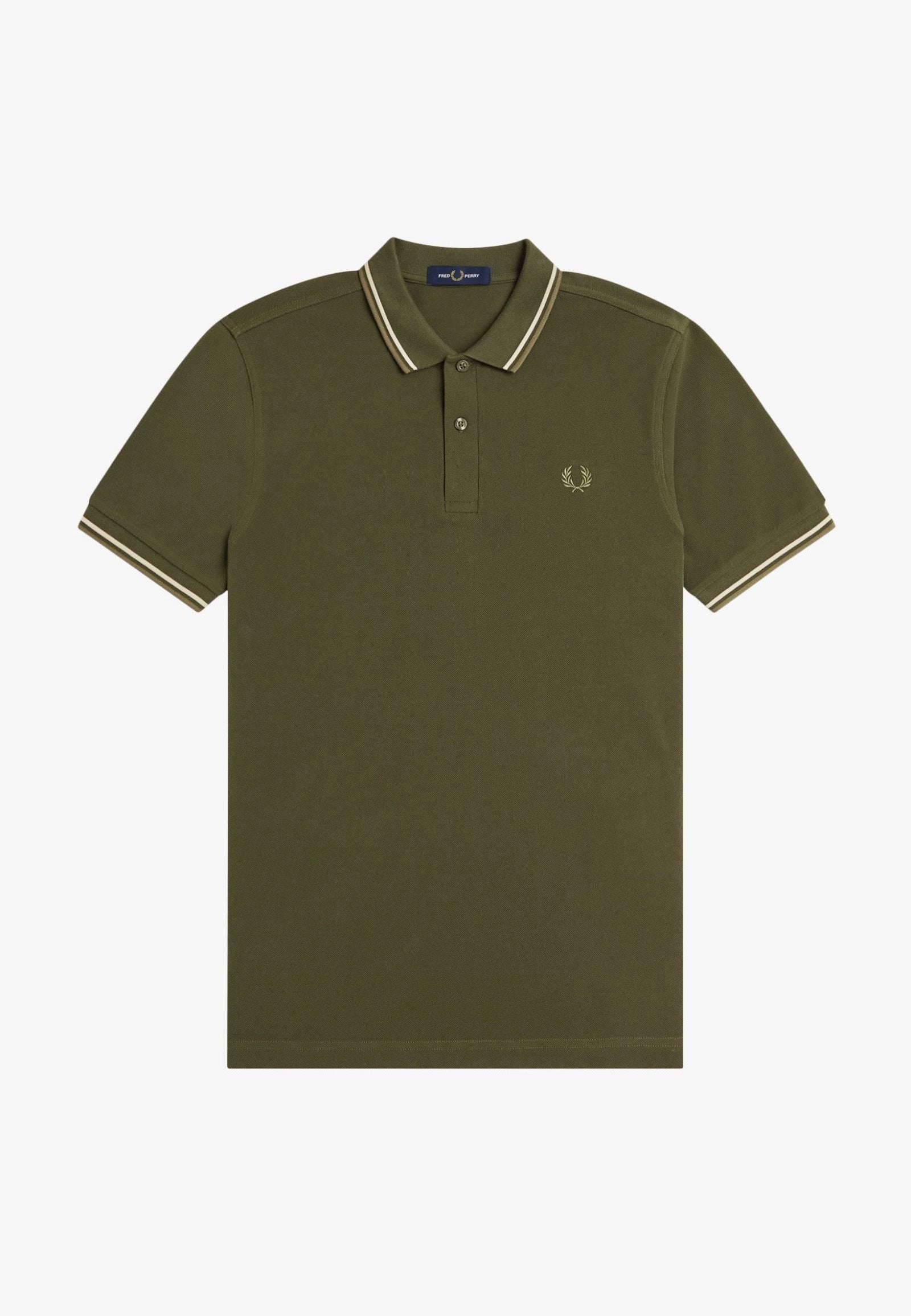 Fred Perry - The Twin Tipped Hntgrn/Loyst/Lwg - Polo | Men-Image