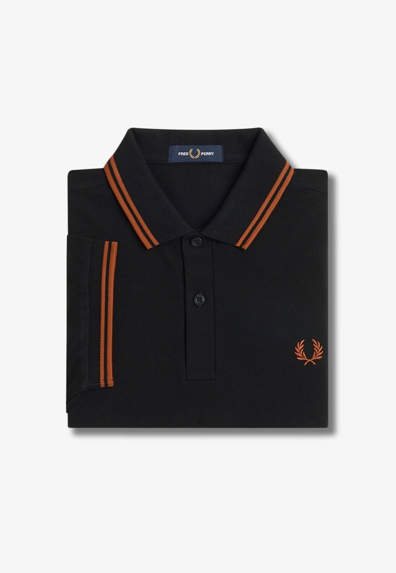 Fred Perry - The Twin Tipped Black/Marmalade - Polo | Men-Image