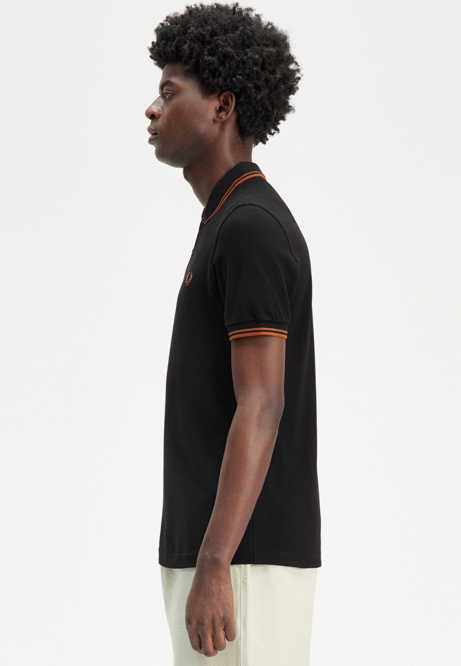 Fred Perry - The Twin Tipped Black/Marmalade - Polo | Men-Image