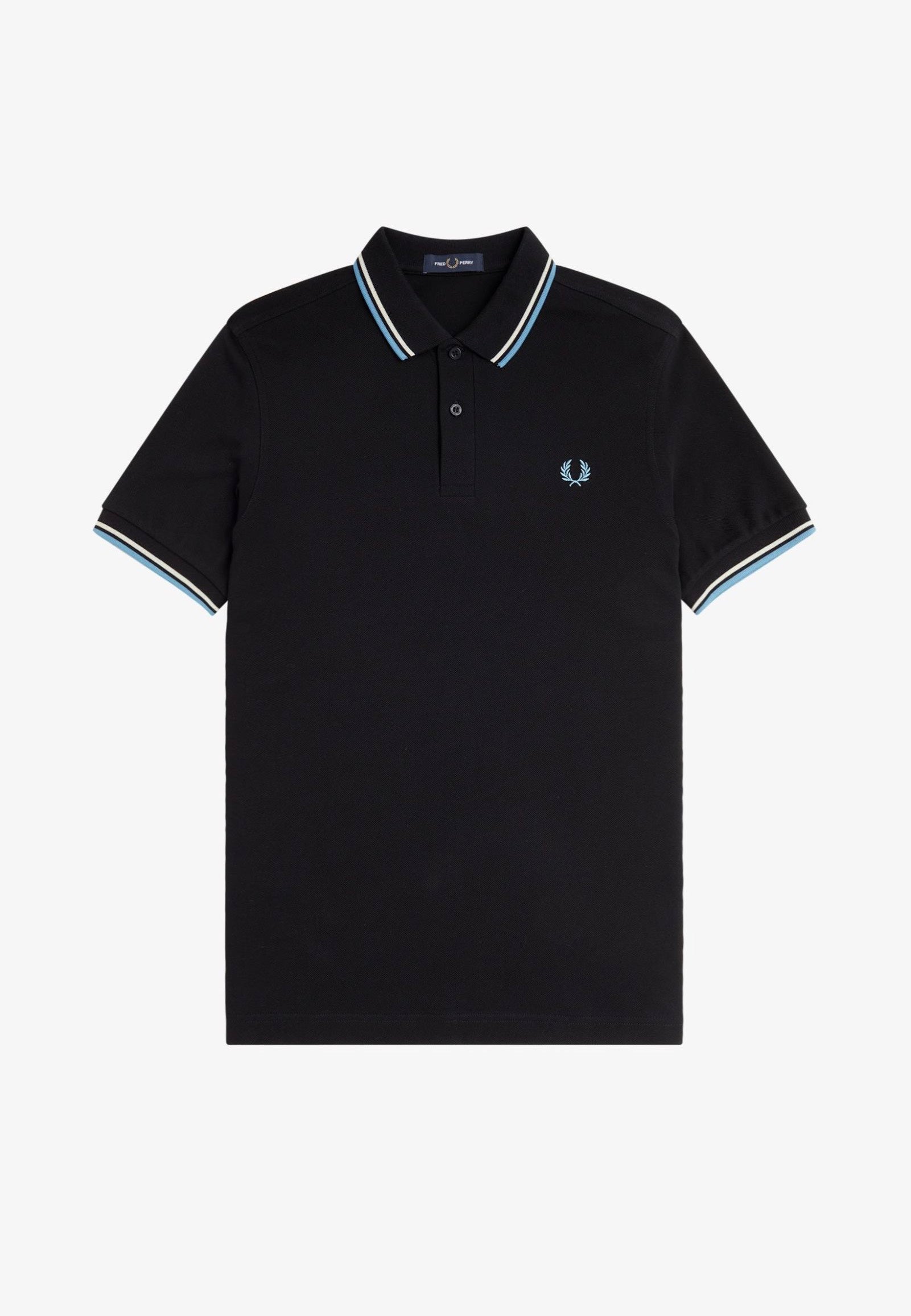 Fred Perry - The Twin Tipped Blk/Ecru/Softblu - Polo | Men-Image