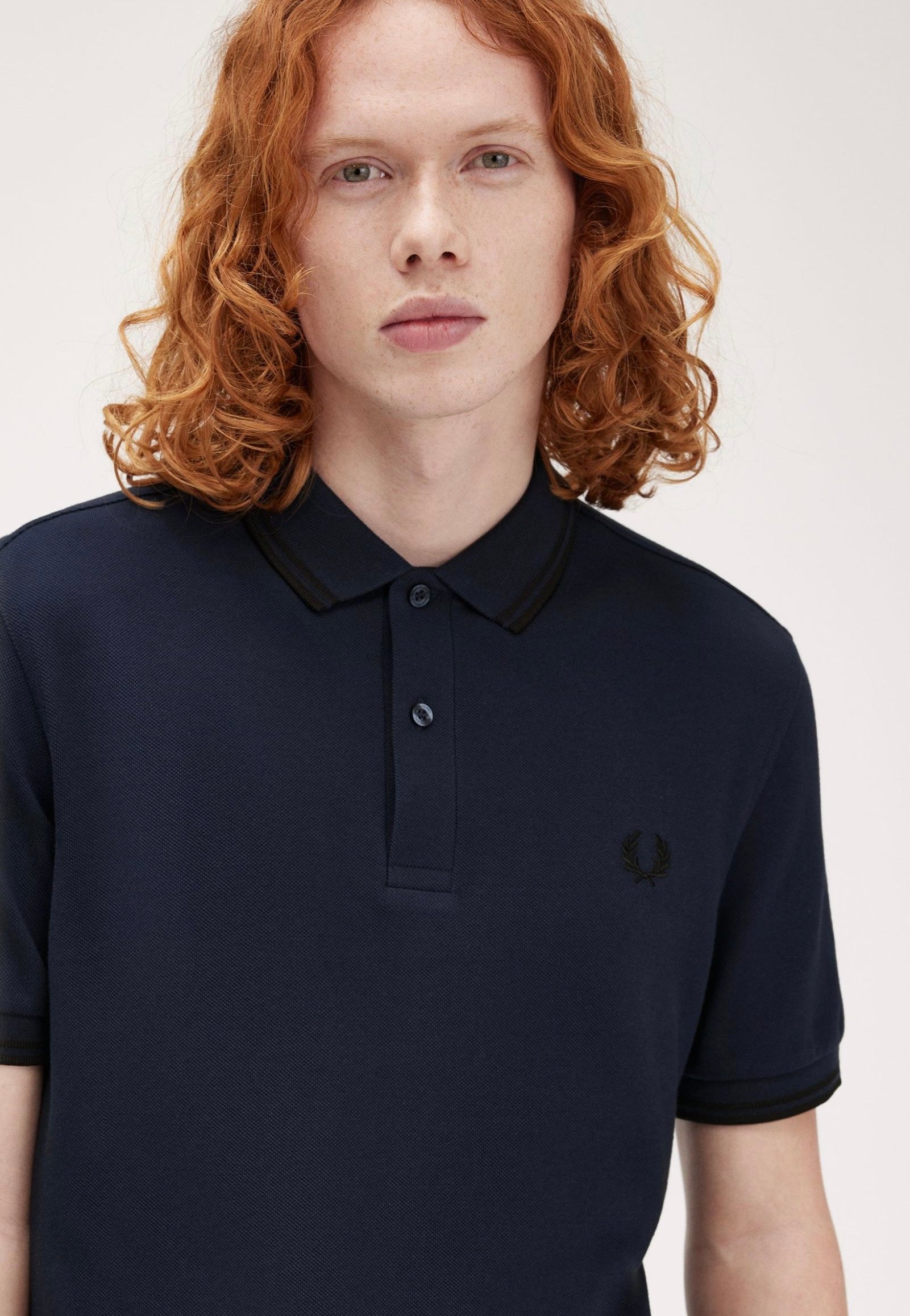 Fred Perry - The Twin Tipped Dkcarbon/Black - Polo | Men-Image