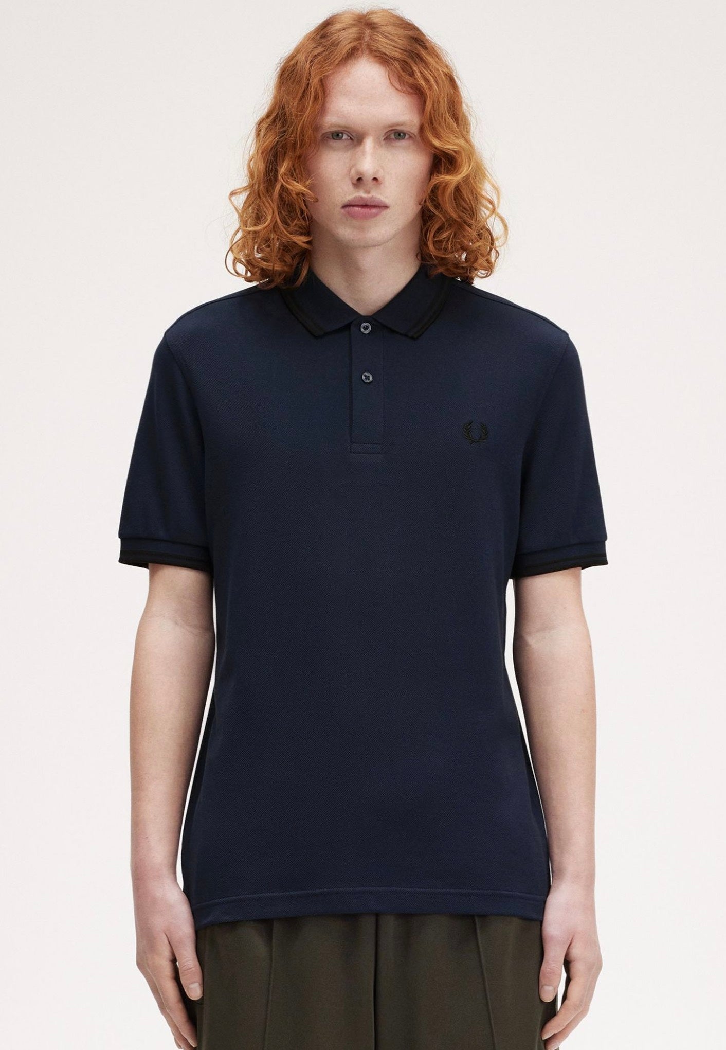 Fred Perry - The Twin Tipped Dkcarbon/Black - Polo | Men-Image