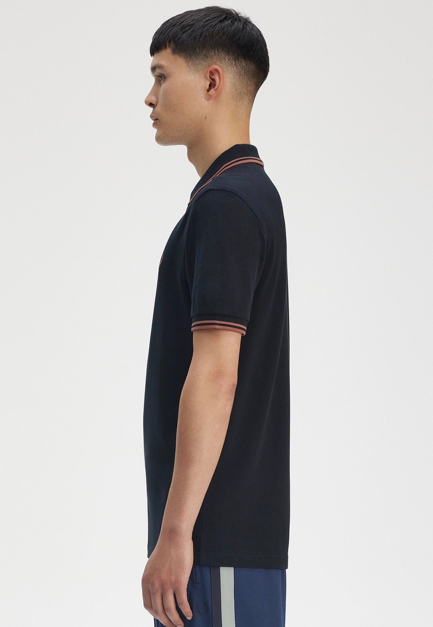 Fred Perry - Twin Tipped Navy/Cinnamon - Polo | Men-Image