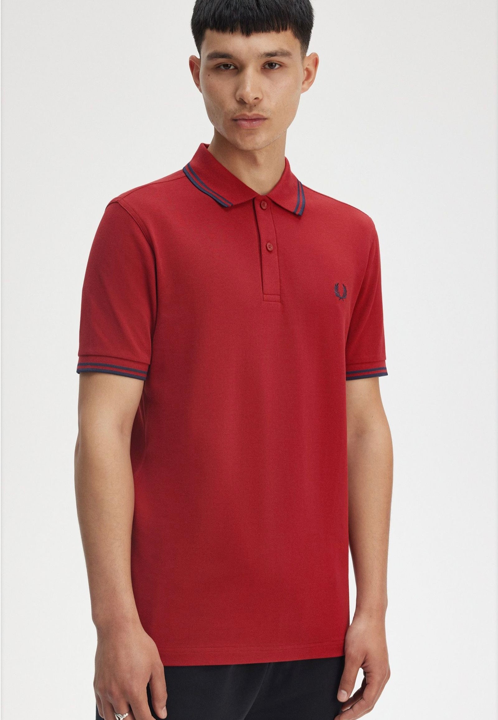 Fred Perry - Twin Tipped Burnt Red/Navy - Polo | Men-Image