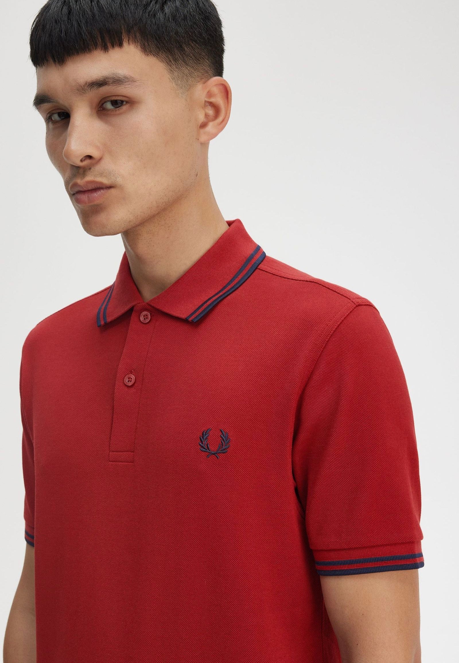 Fred Perry - Twin Tipped Burnt Red/Navy - Polo | Men-Image