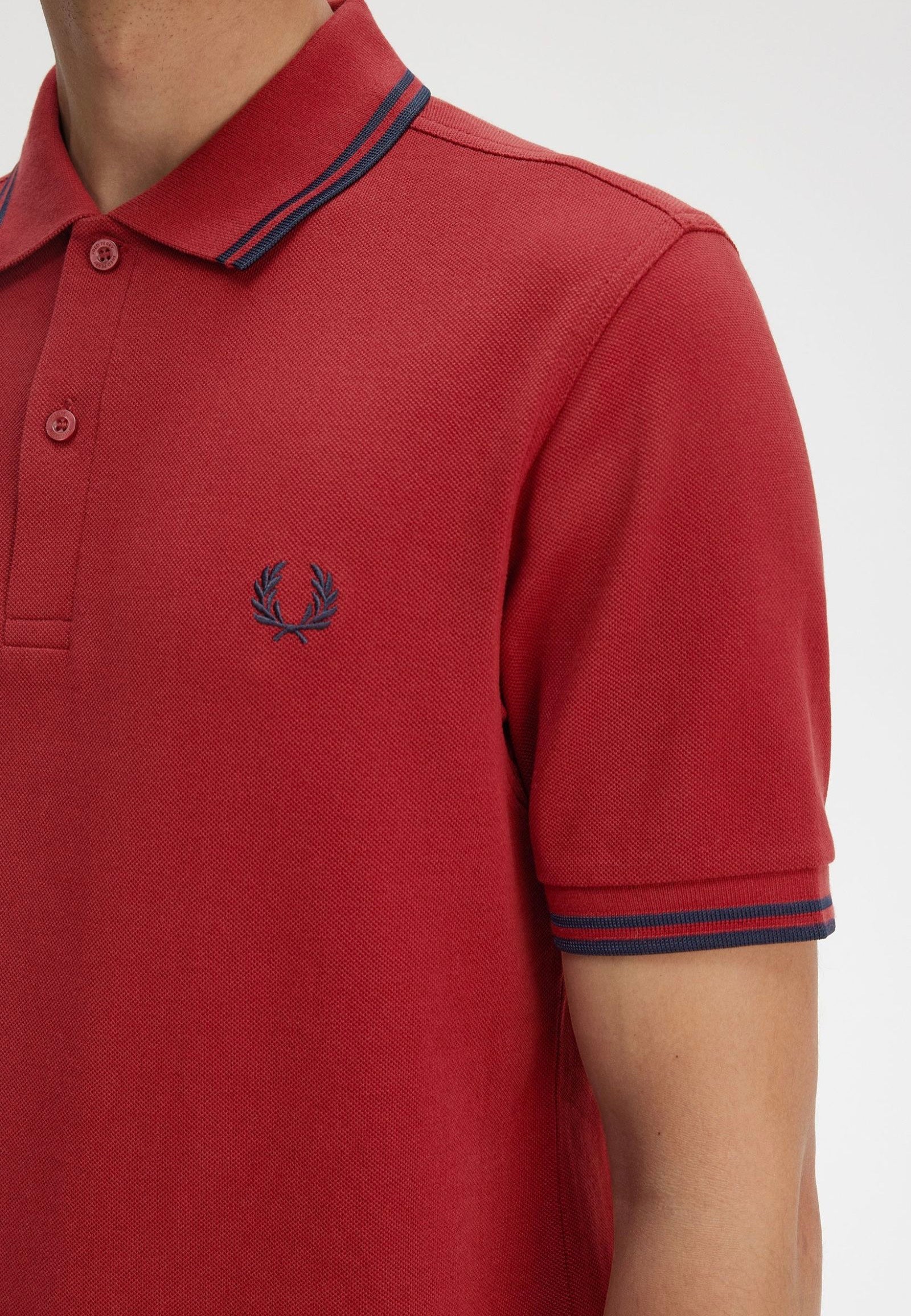 Fred Perry - Twin Tipped Burnt Red/Navy - Polo | Men-Image