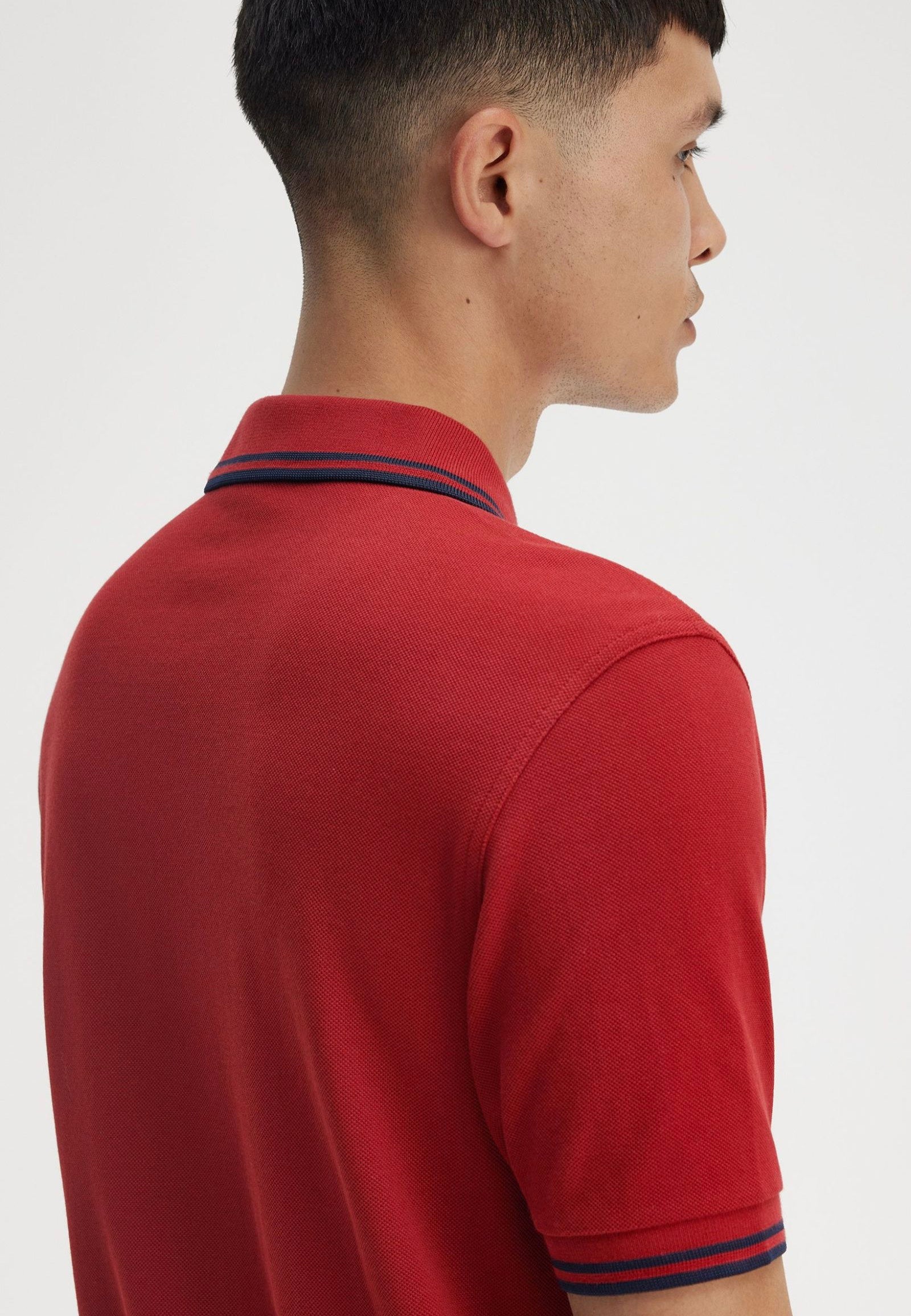 Fred Perry - Twin Tipped Burnt Red/Navy - Polo | Men-Image