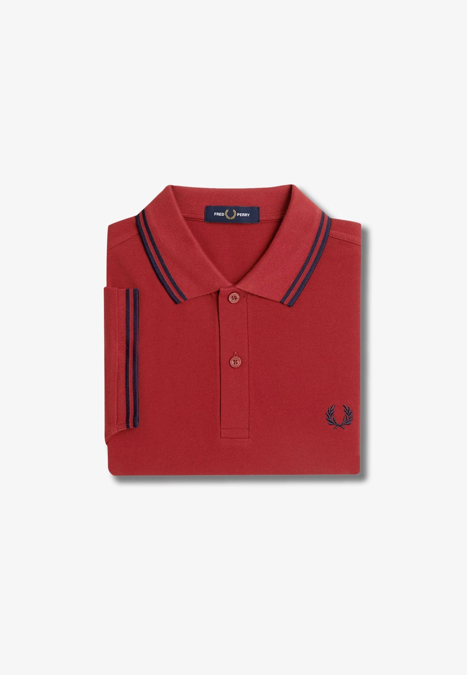 Fred Perry - Twin Tipped Burnt Red/Navy - Polo | Men-Image