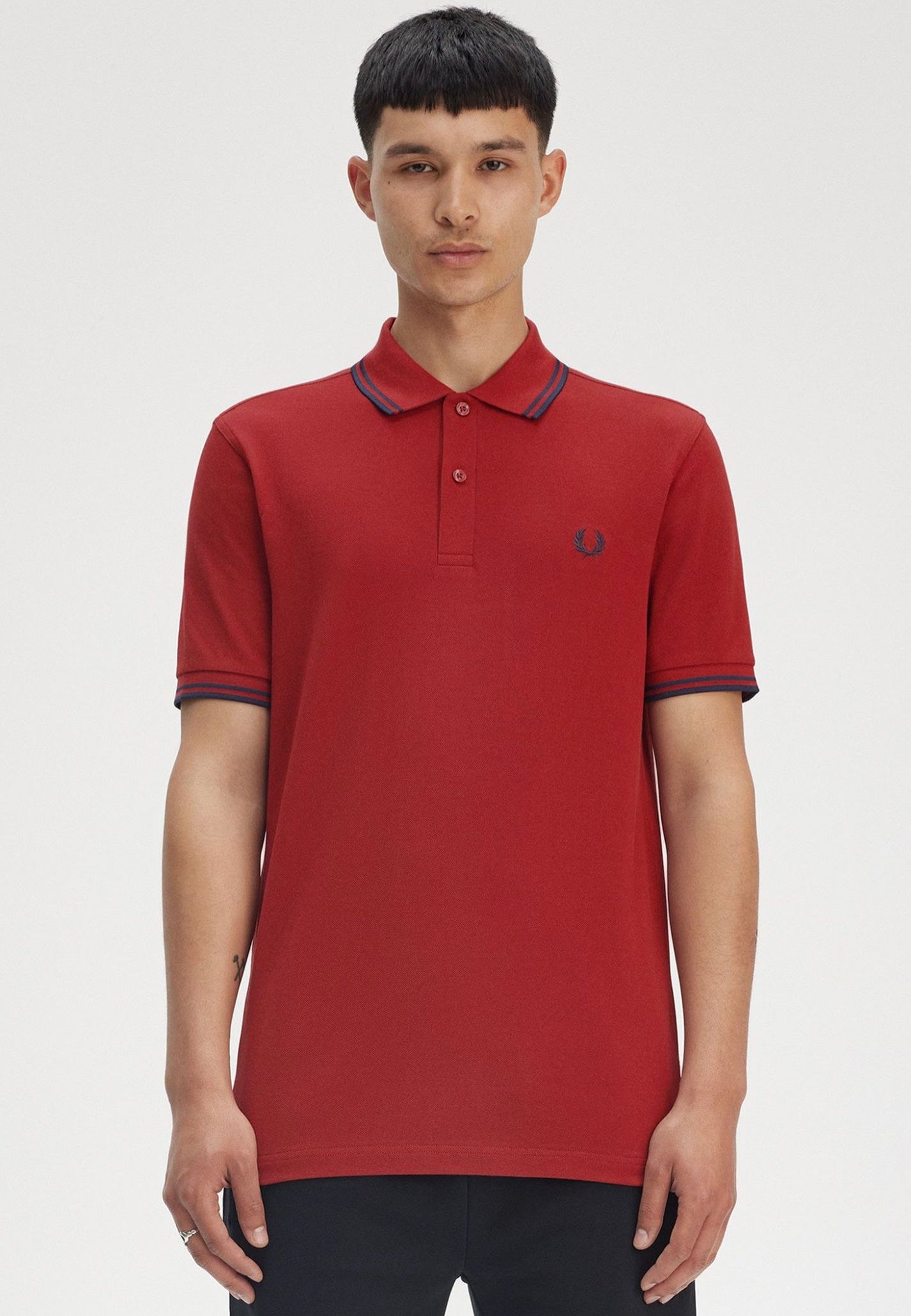 Fred Perry - Twin Tipped Burnt Red/Navy - Polo | Men-Image