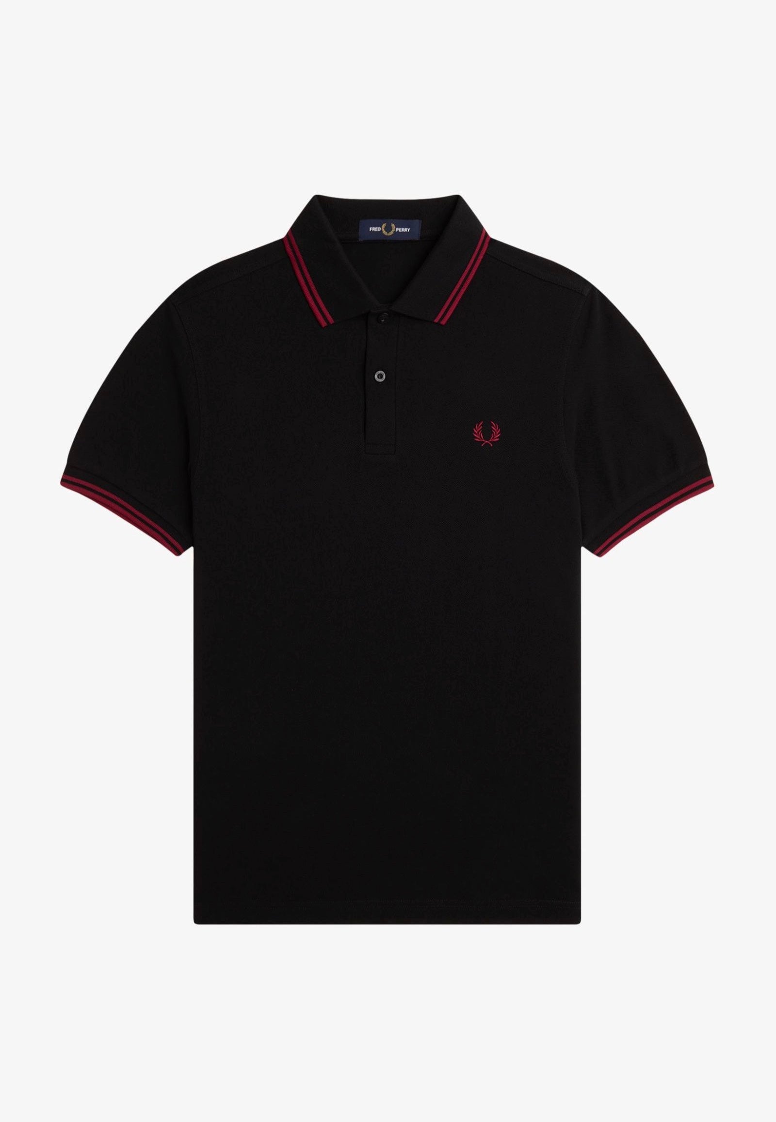 Fred Perry - Twin Tipped Black/Burnt Red - Polo | Men-Image