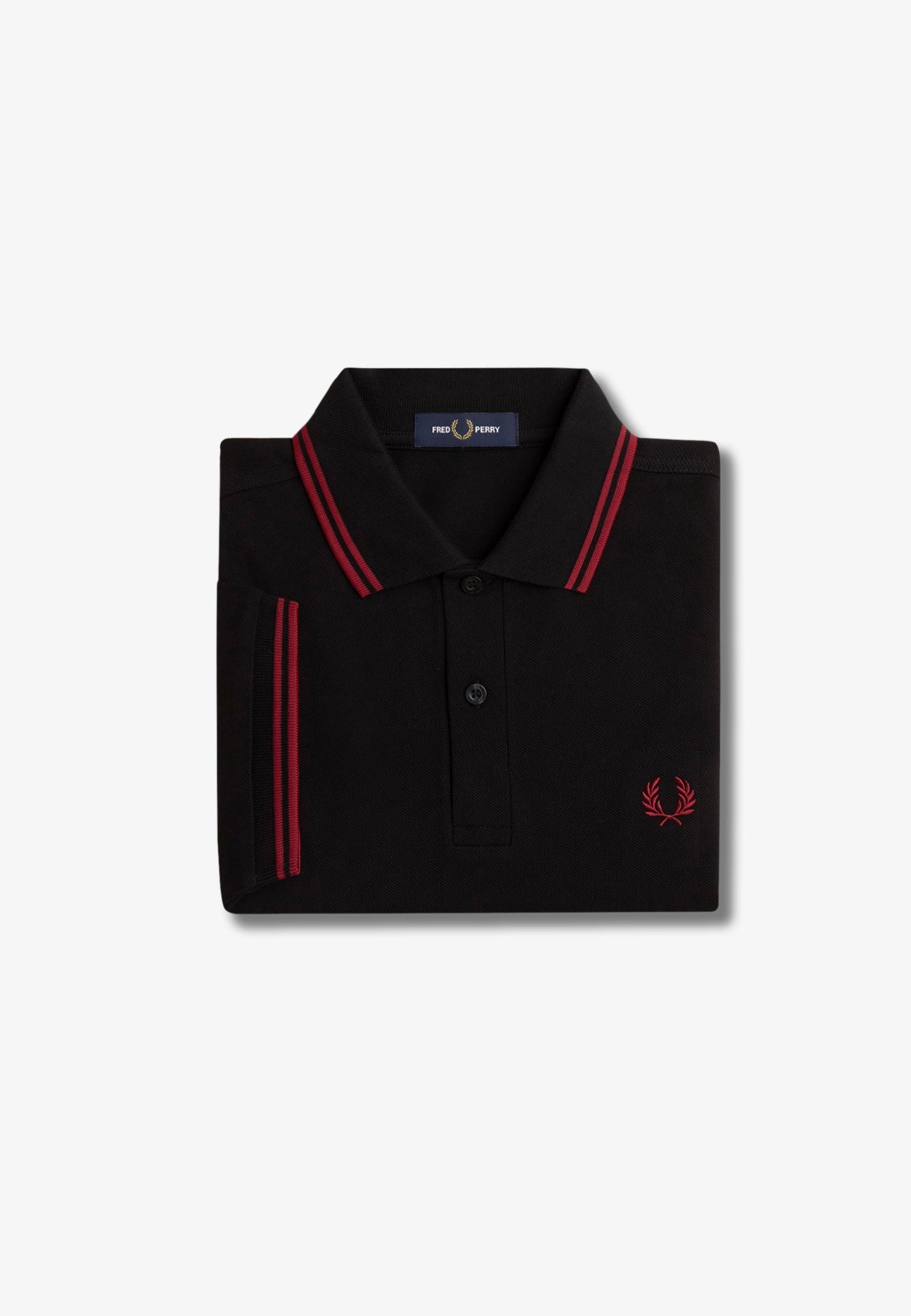 Fred Perry - Twin Tipped Black/Burnt Red - Polo | Men-Image