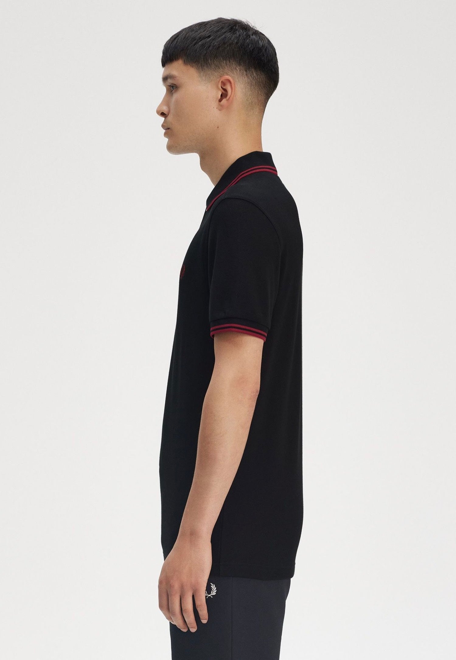 Fred Perry - Twin Tipped Black/Burnt Red - Polo | Men-Image