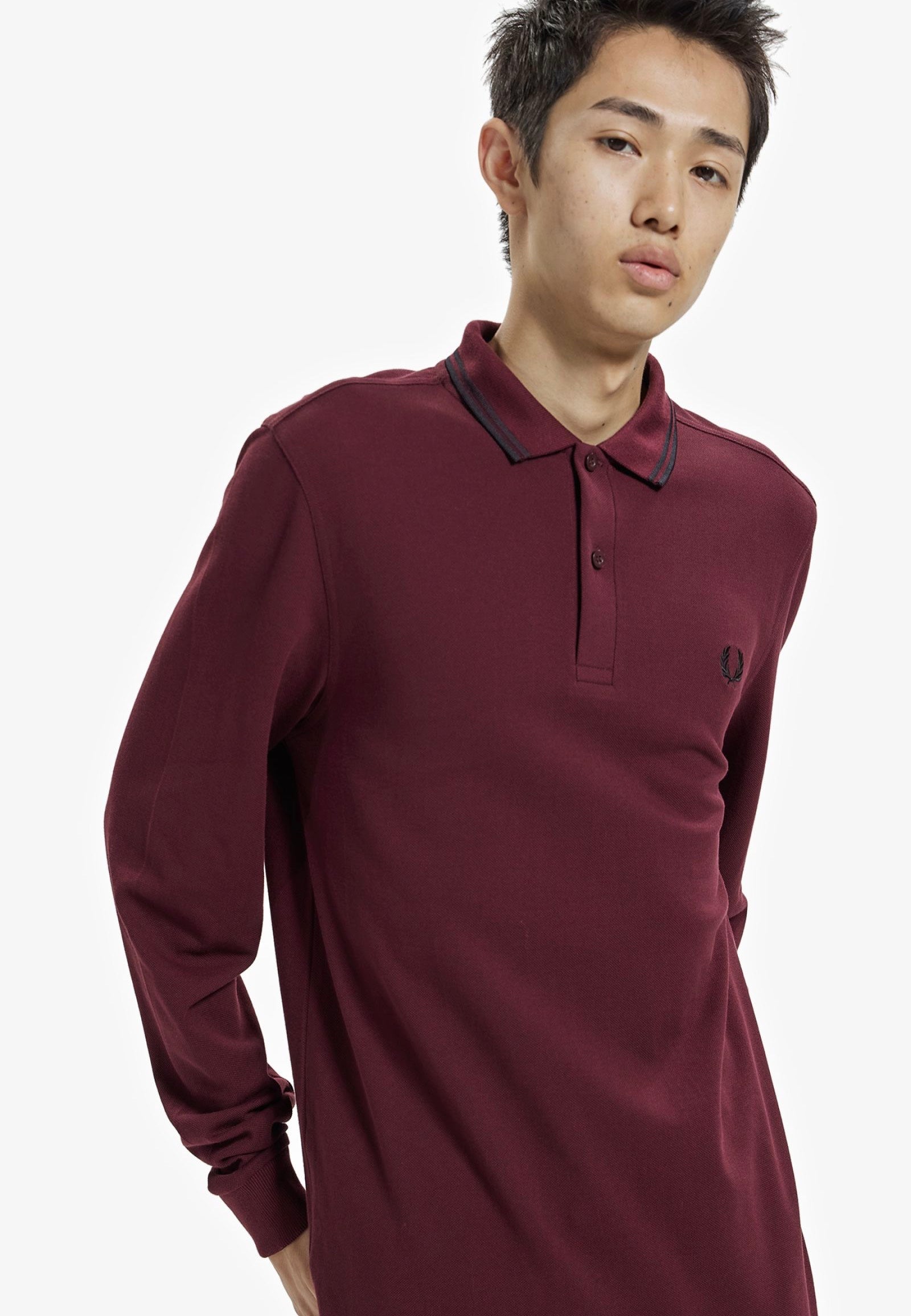 Fred Perry - Twin Tipped Oxblood - Longsleeve | Men-Image