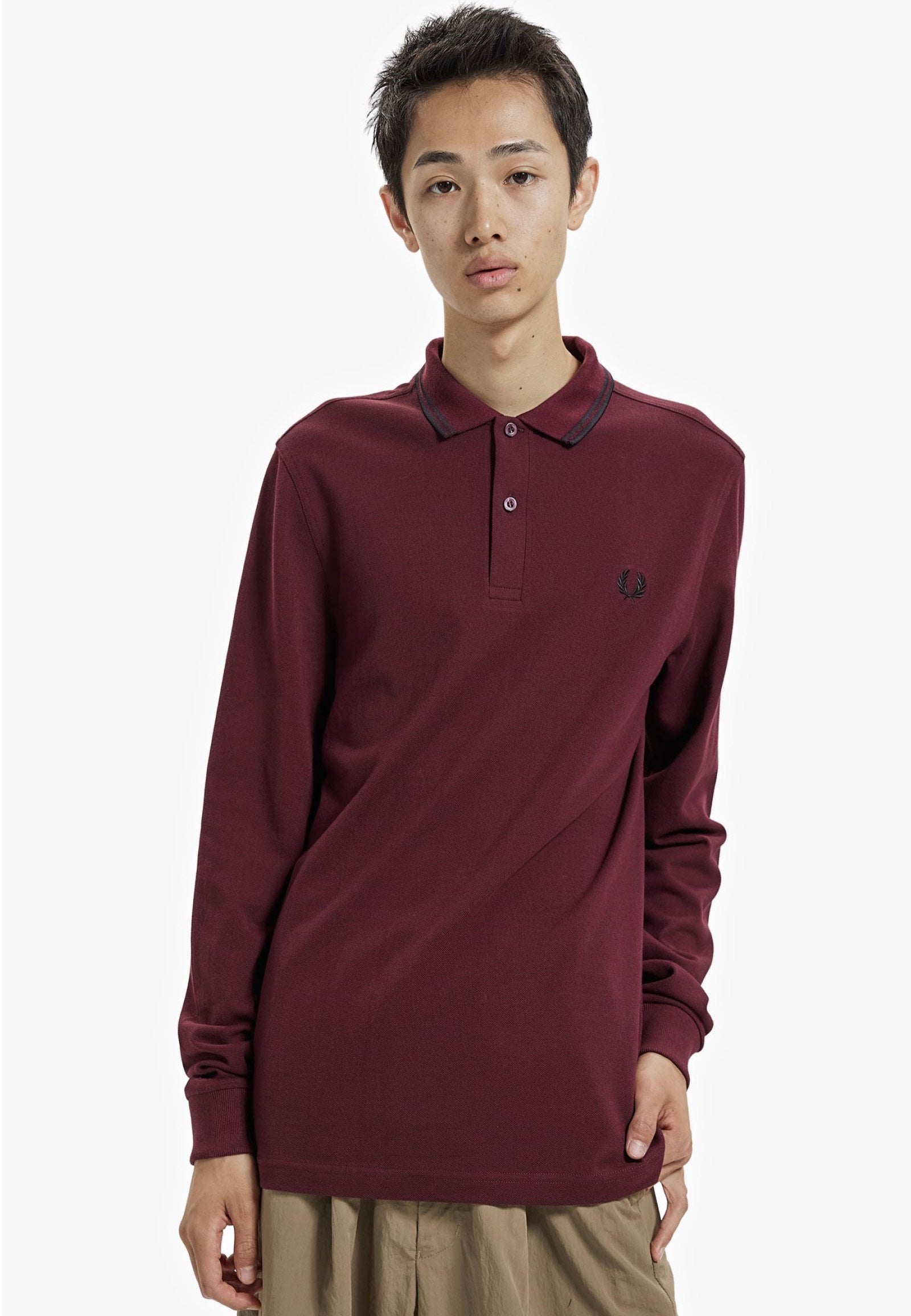 Fred Perry - Twin Tipped Oxblood - Longsleeve | Men-Image