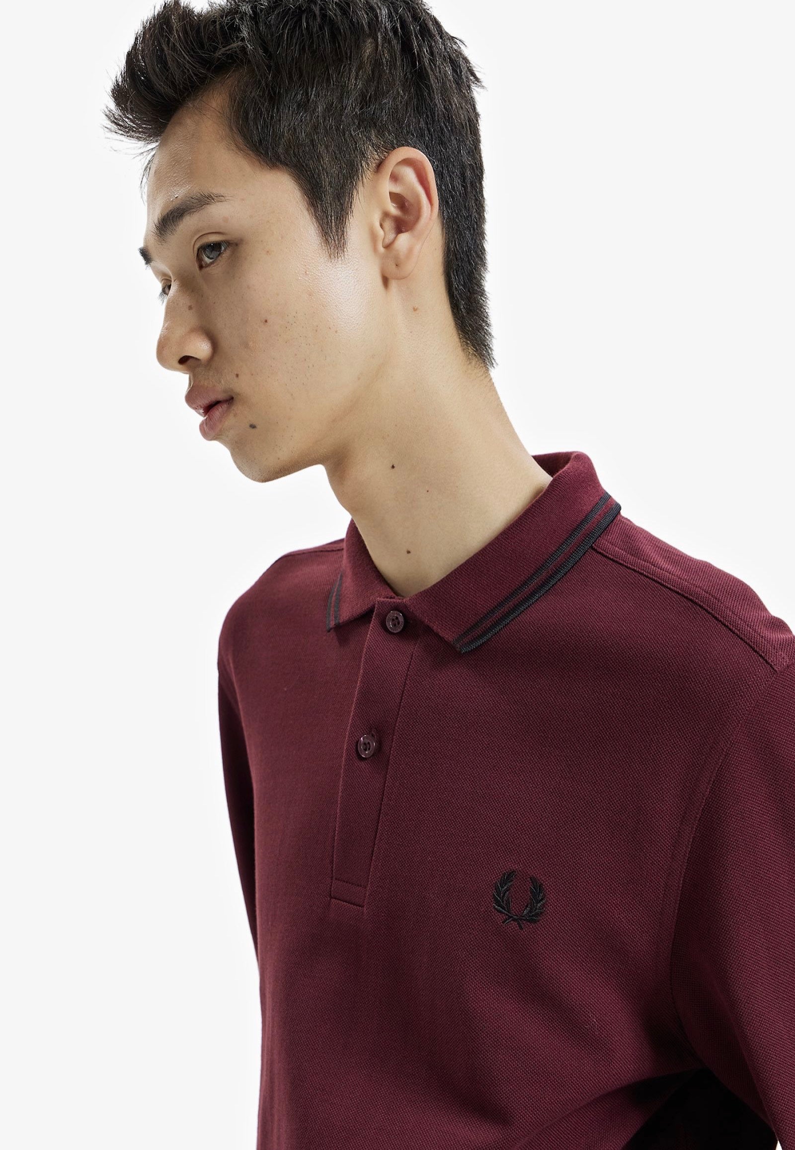 Fred Perry - Twin Tipped Oxblood - Longsleeve | Men-Image