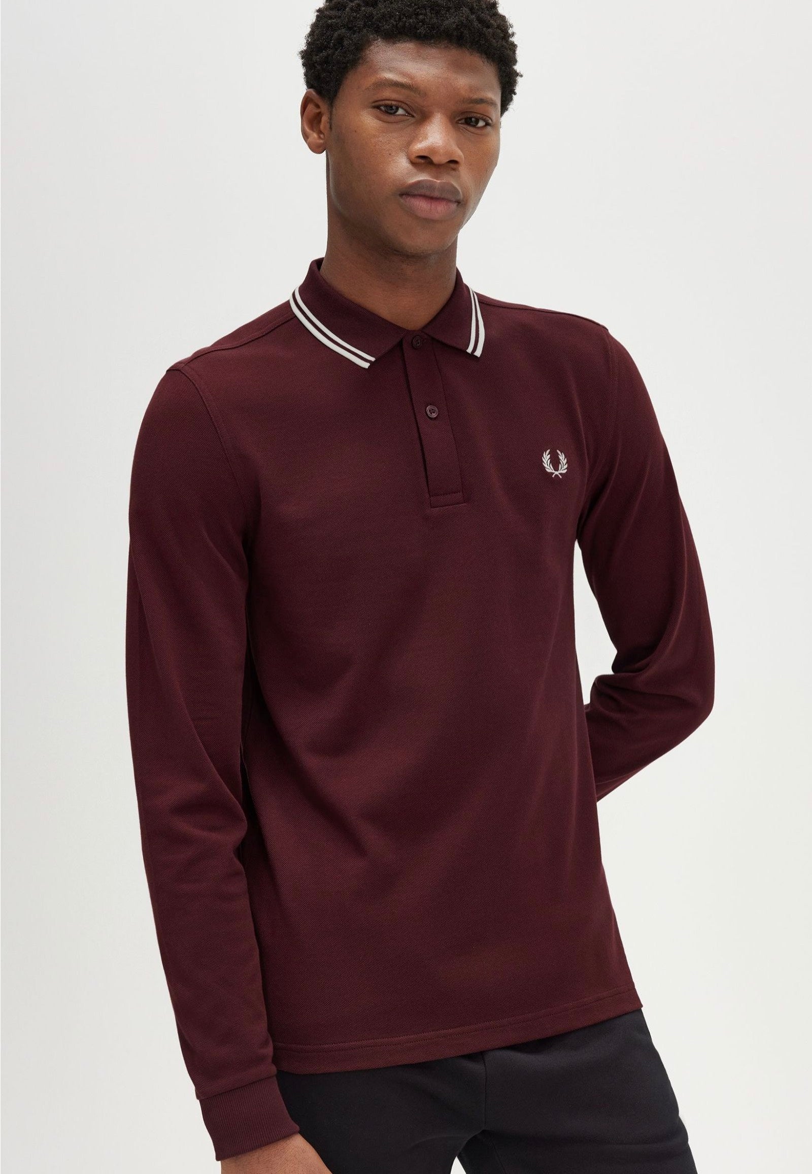 Fred Perry - Twin Tipped Oxblood - Longsleeve | Men-Image