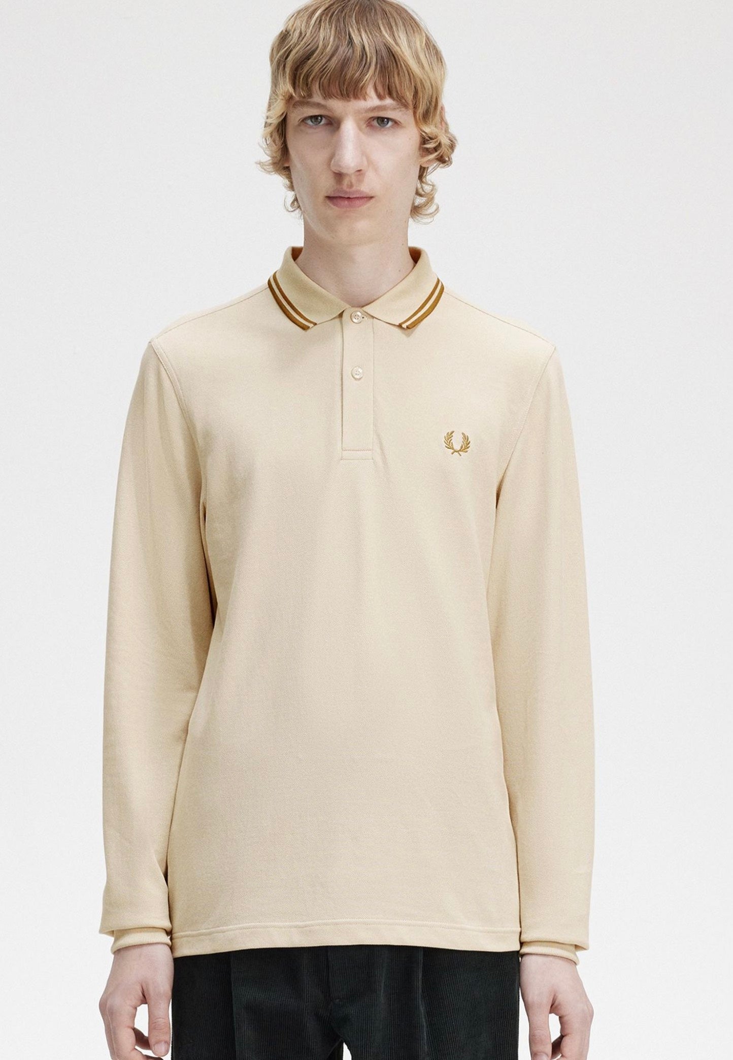 Fred Perry - Twin Tipped Oatmeal - Longsleeve | Men-Image