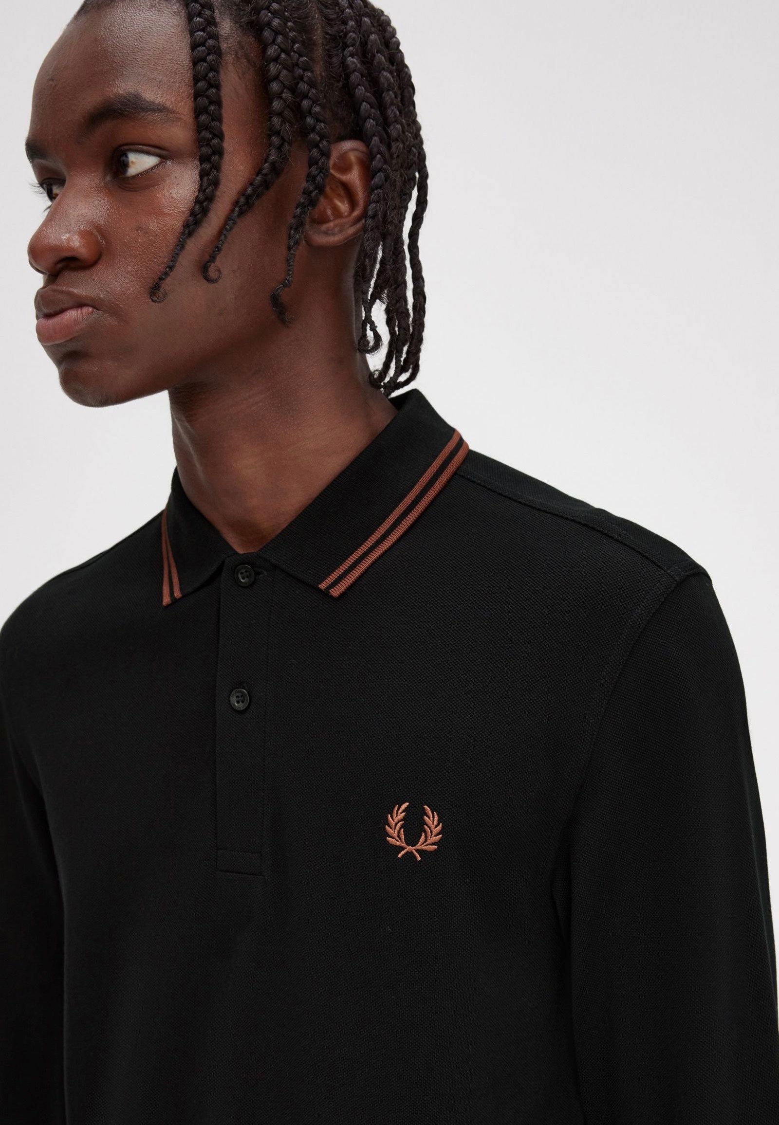 Fred Perry - Twin Tipped Black/Whisky Brown - Longsleeve | Men-Image