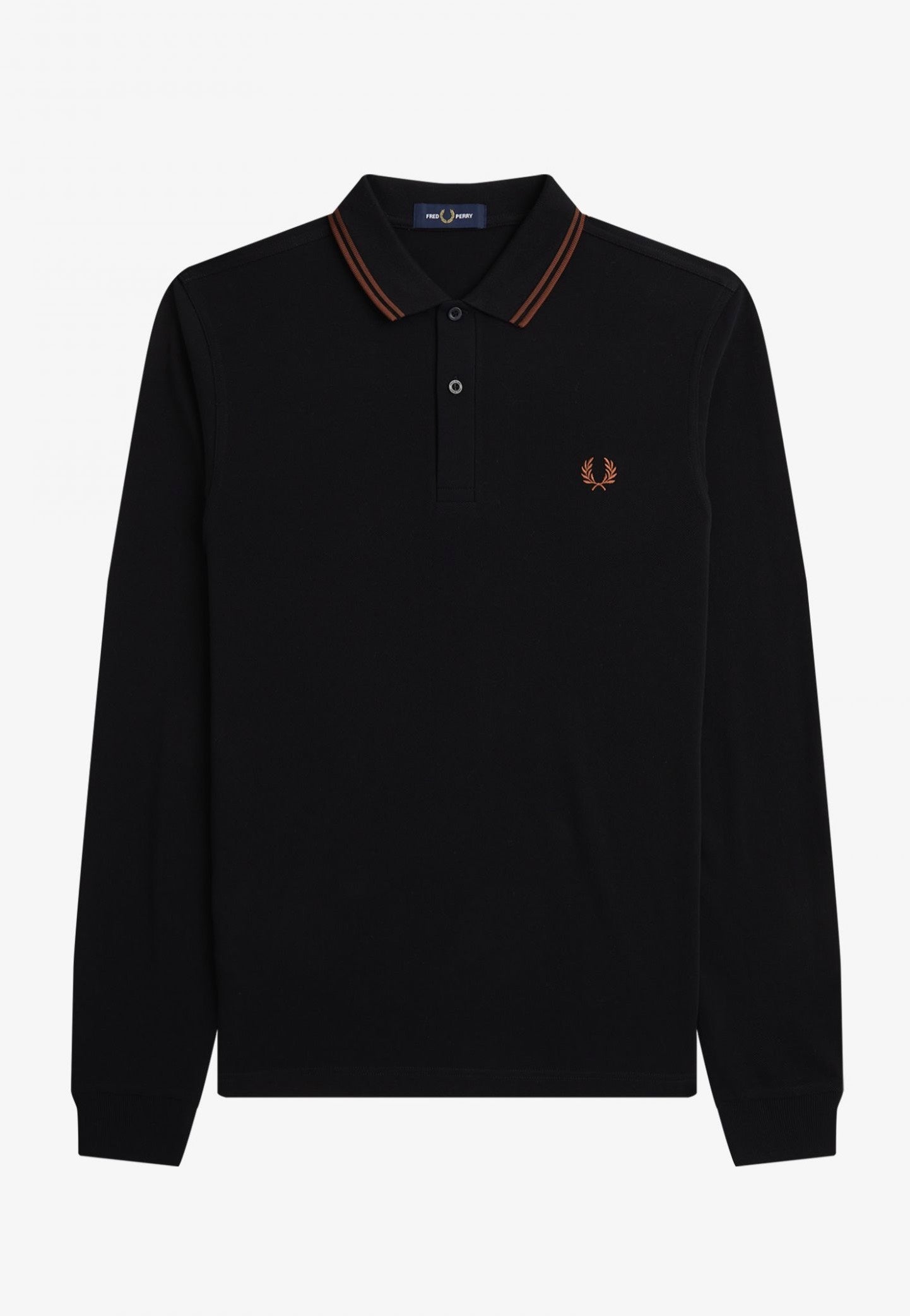 Fred Perry - Twin Tipped Black/Whisky Brown - Longsleeve | Men-Image